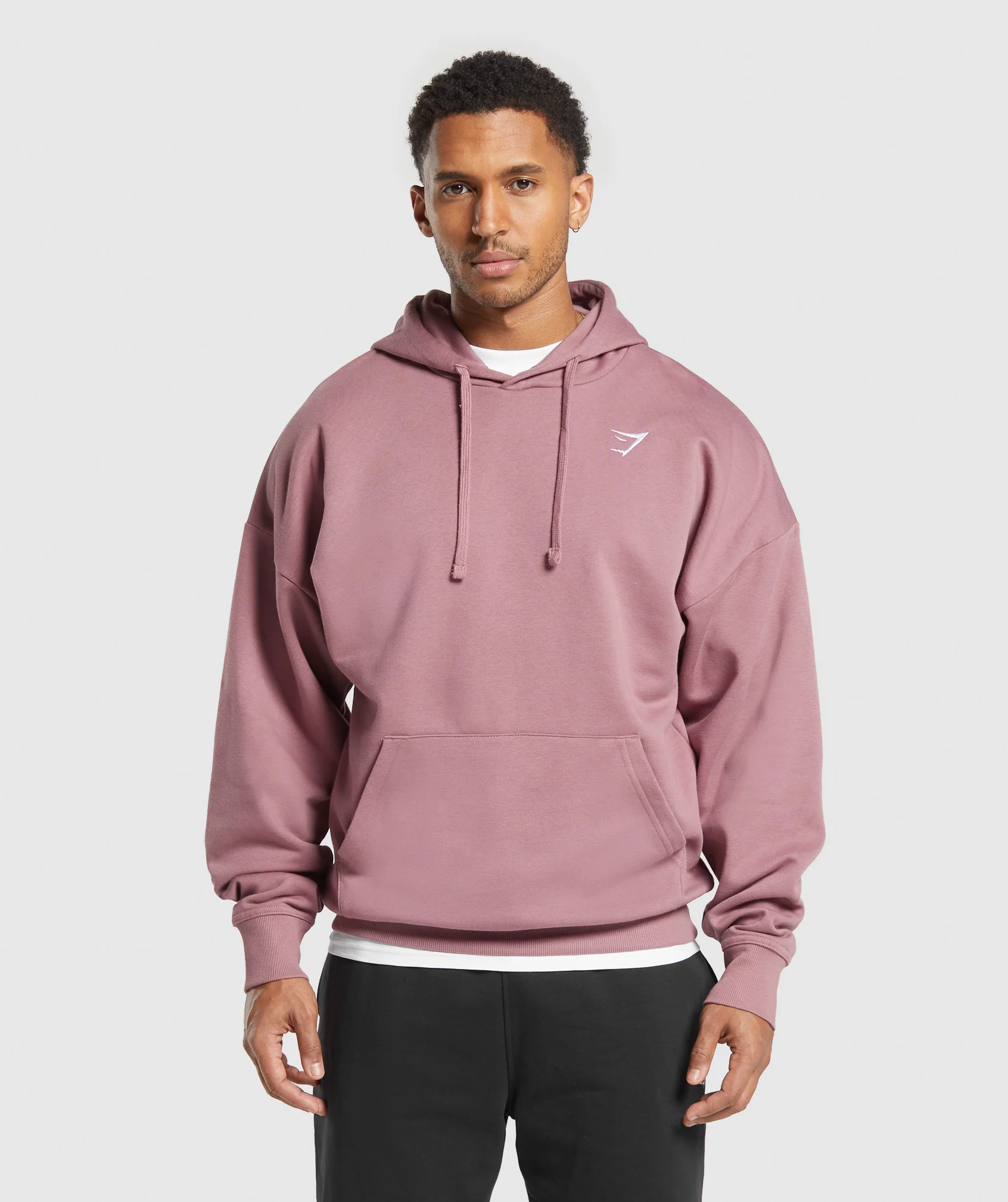 Crest Oversized Hoodie – Calm Pink