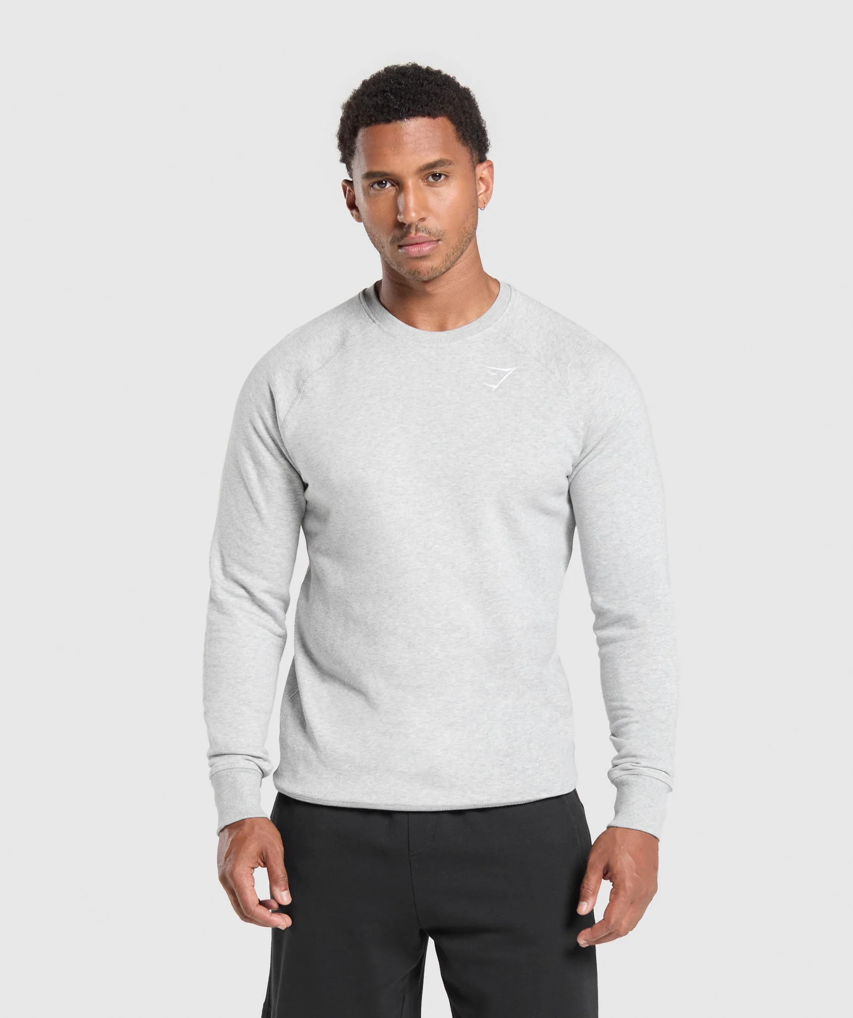 Crest Sweatshirt – Light Grey Marl
