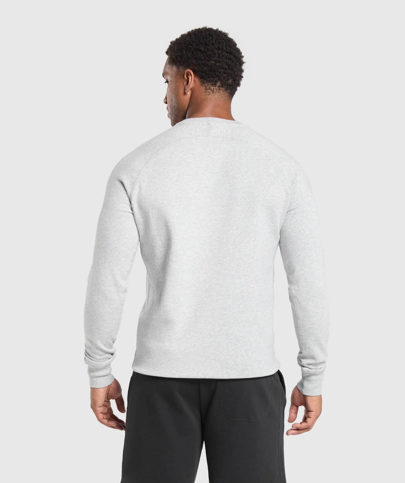 Crest Sweatshirt – Light Grey Marl