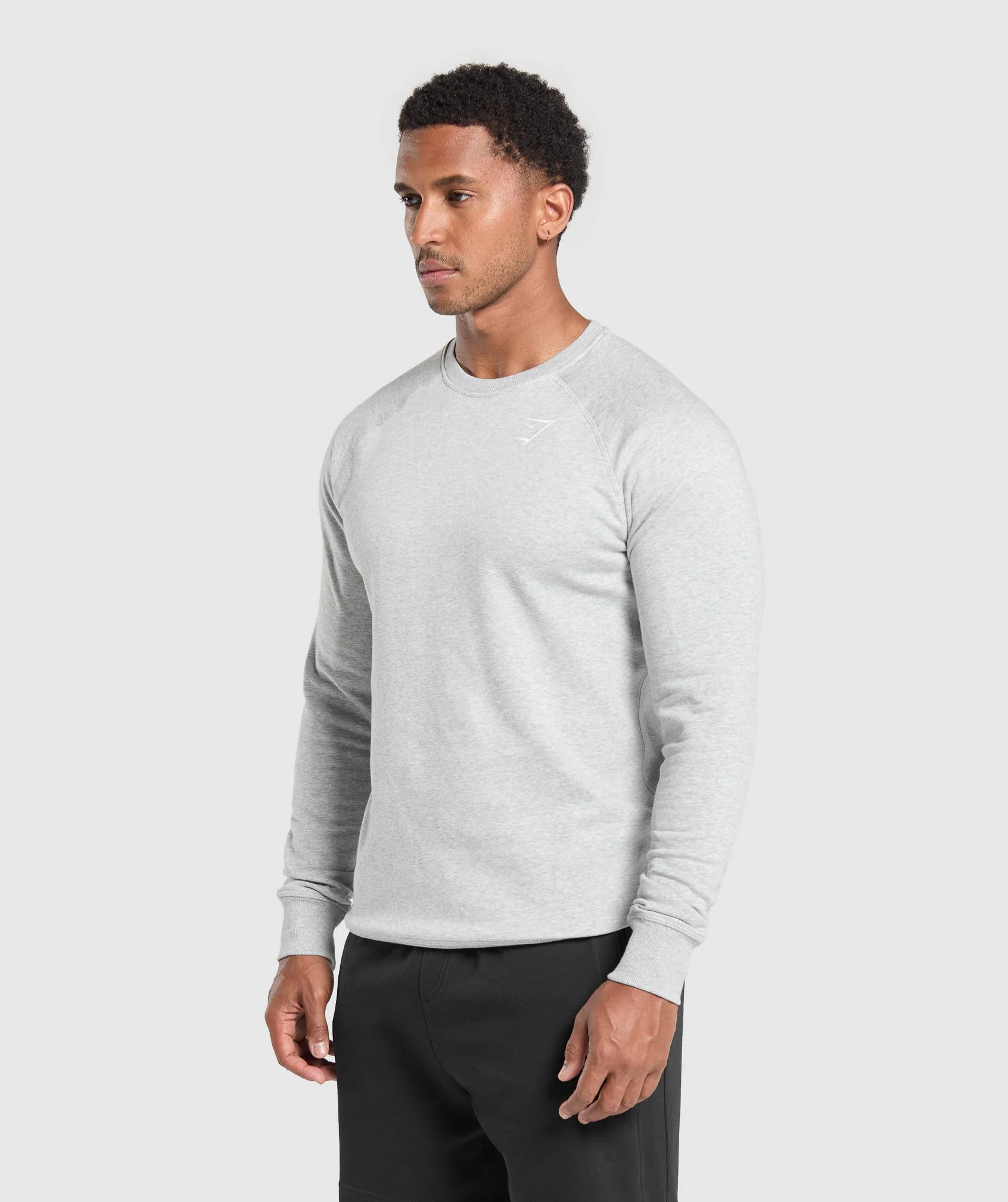 Crest Sweatshirt – Light Grey Marl - Imagen 2