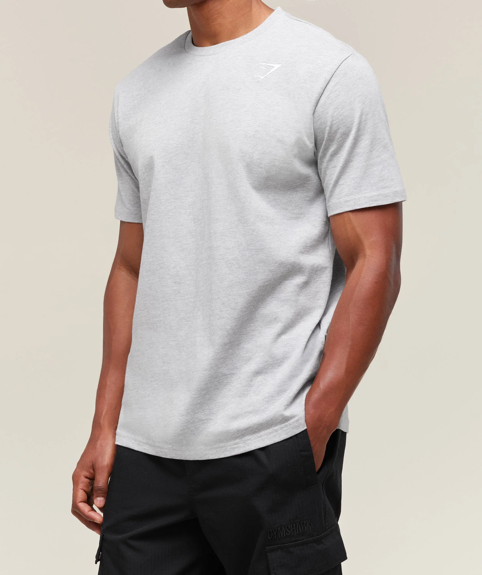 Crest T-Shirt – Light Grey Marl - Imagen 2