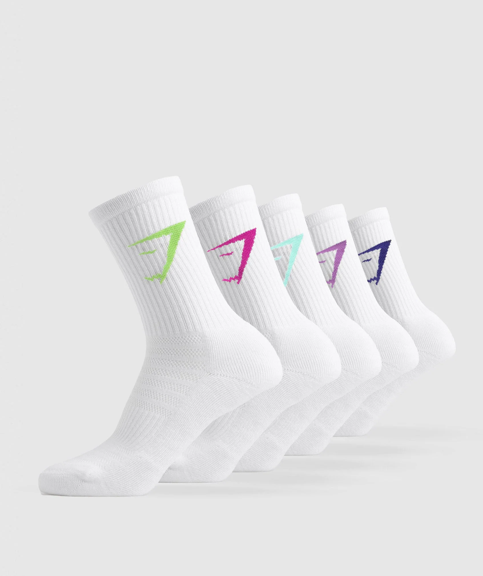 Crew Socks 5pk – Purple/Green/Turquoise/Pink