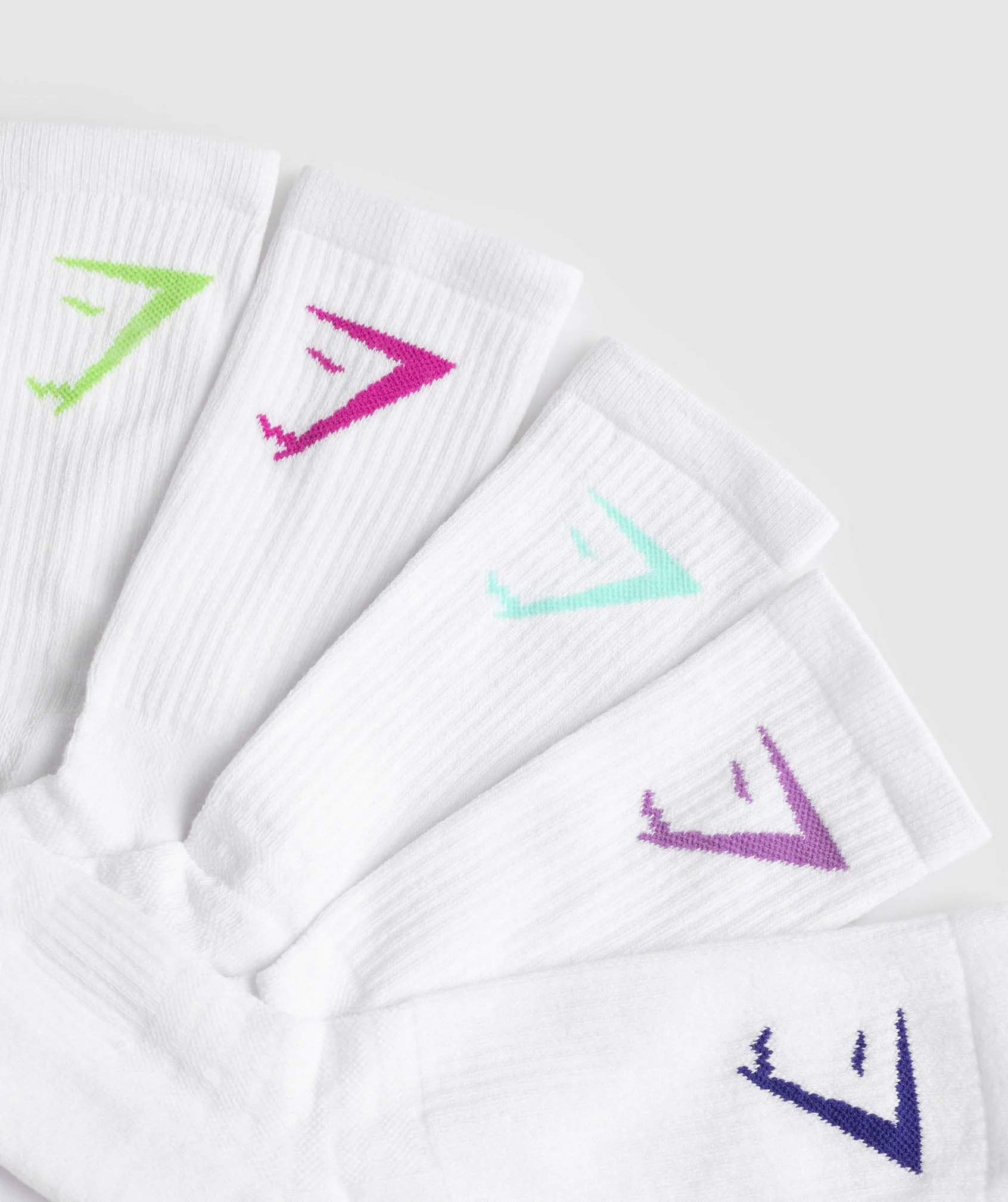 Crew Socks 5pk – Purple/Green/Turquoise/Pink
