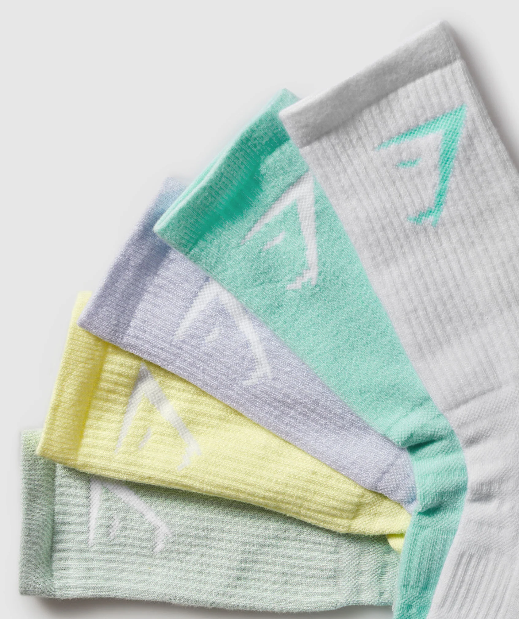 Crew Socks 5pk – Pop Turquoise/Fresh Lilac/Morning Blue/Refresh Yellow/White