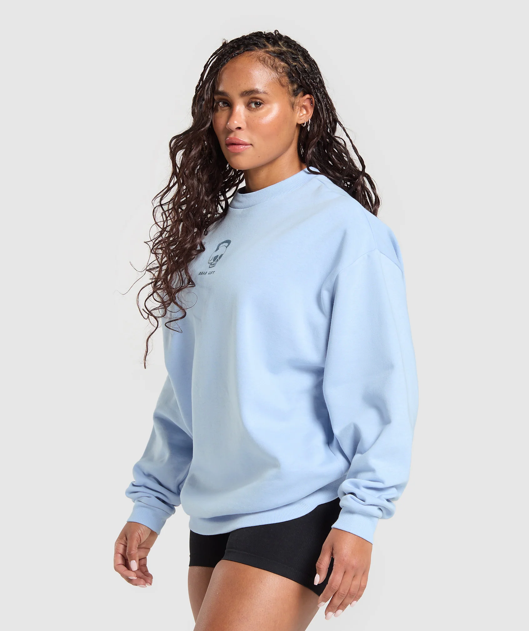 Graphic Illustration Pullover – Gentle Blue - Imagen 2