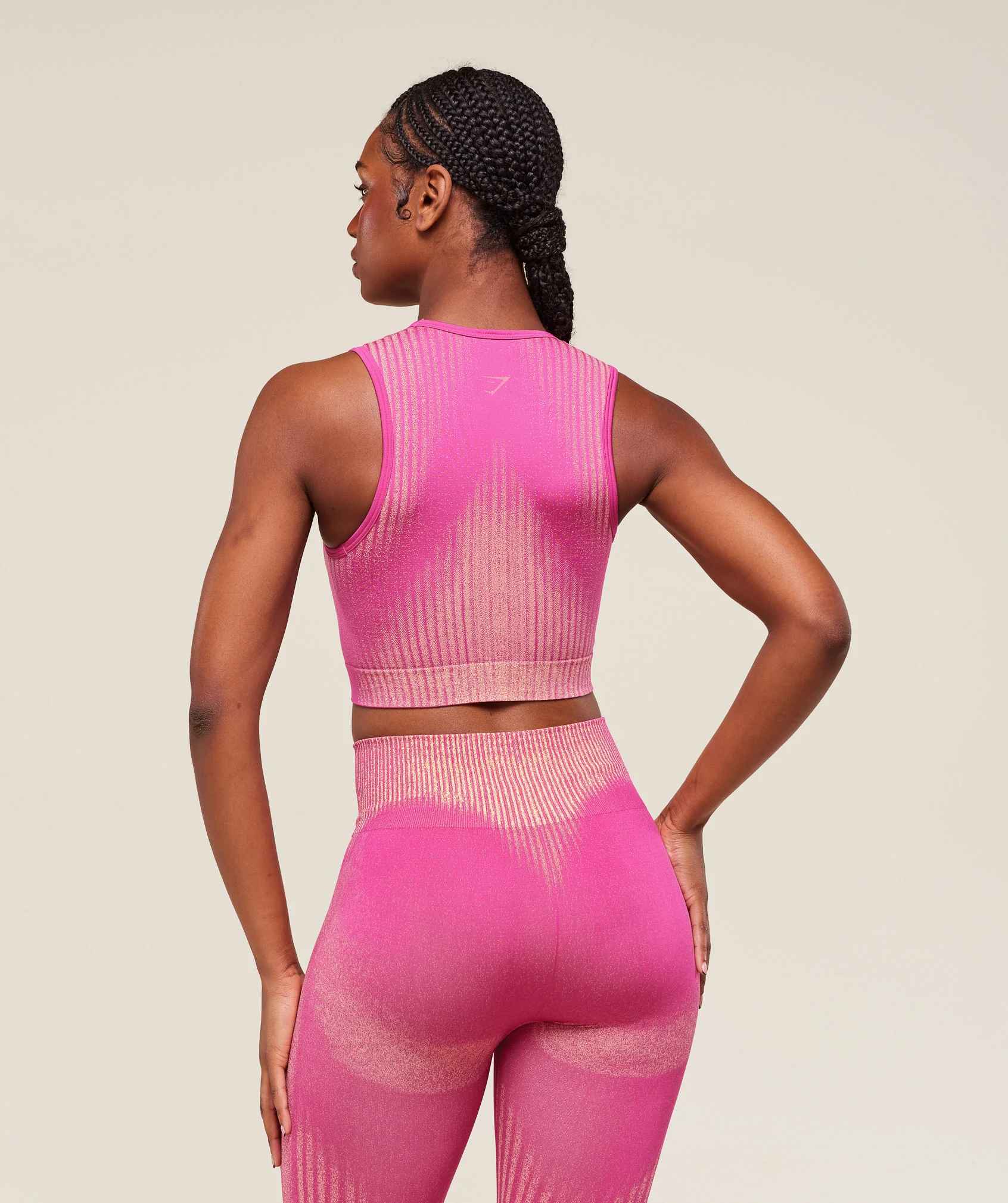 Diffuse Seamless Cropped Tank – Winning Pink/Refresh Yellow