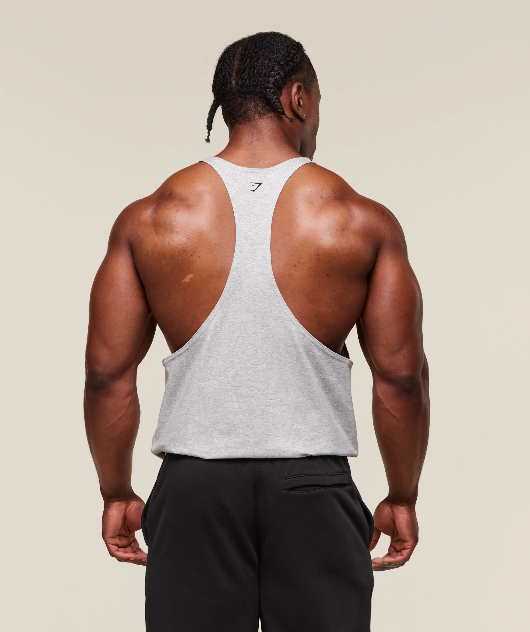 Double Bicep Stringer – Light Grey Core Marl