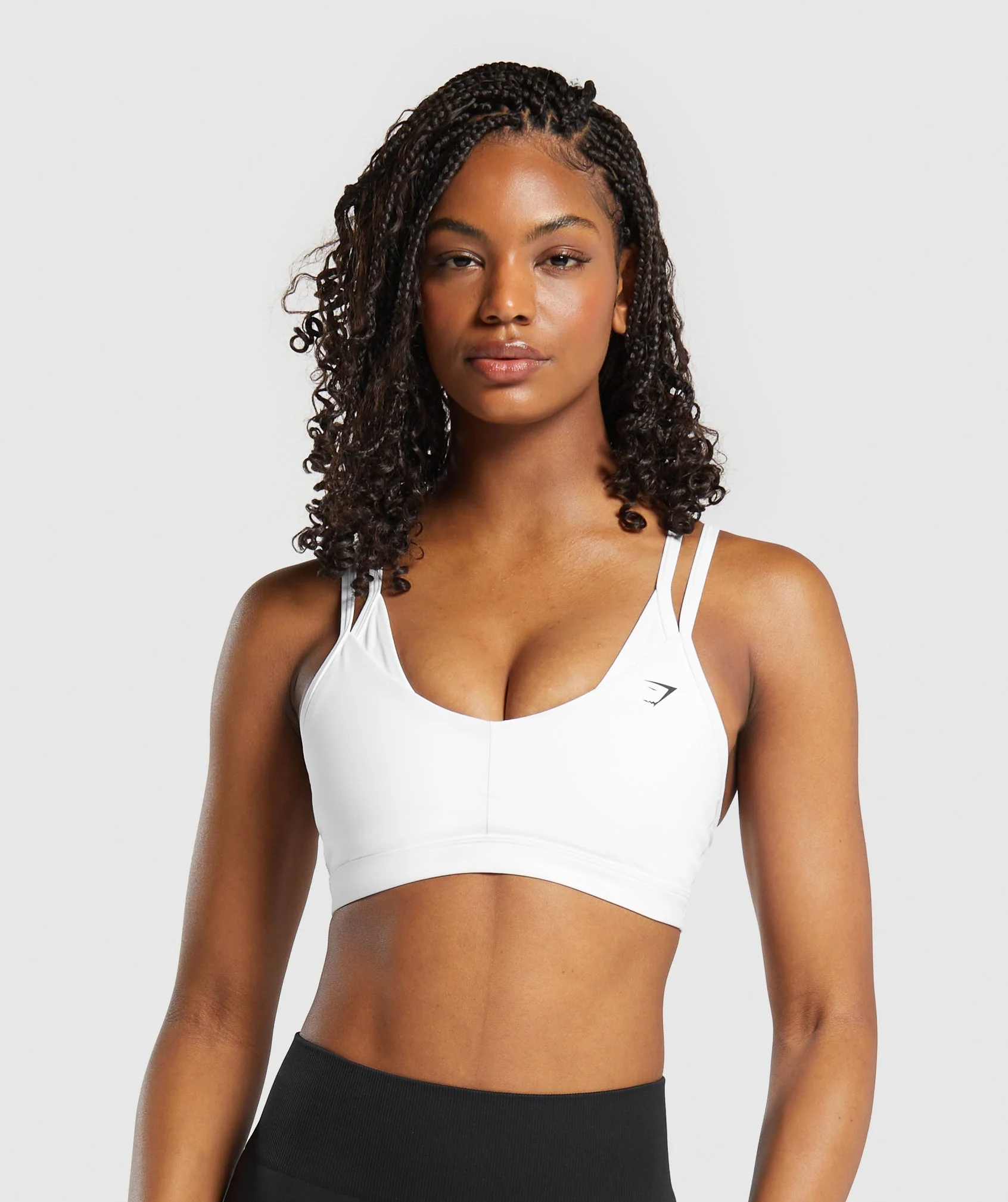 Double Up Sports Bra – White