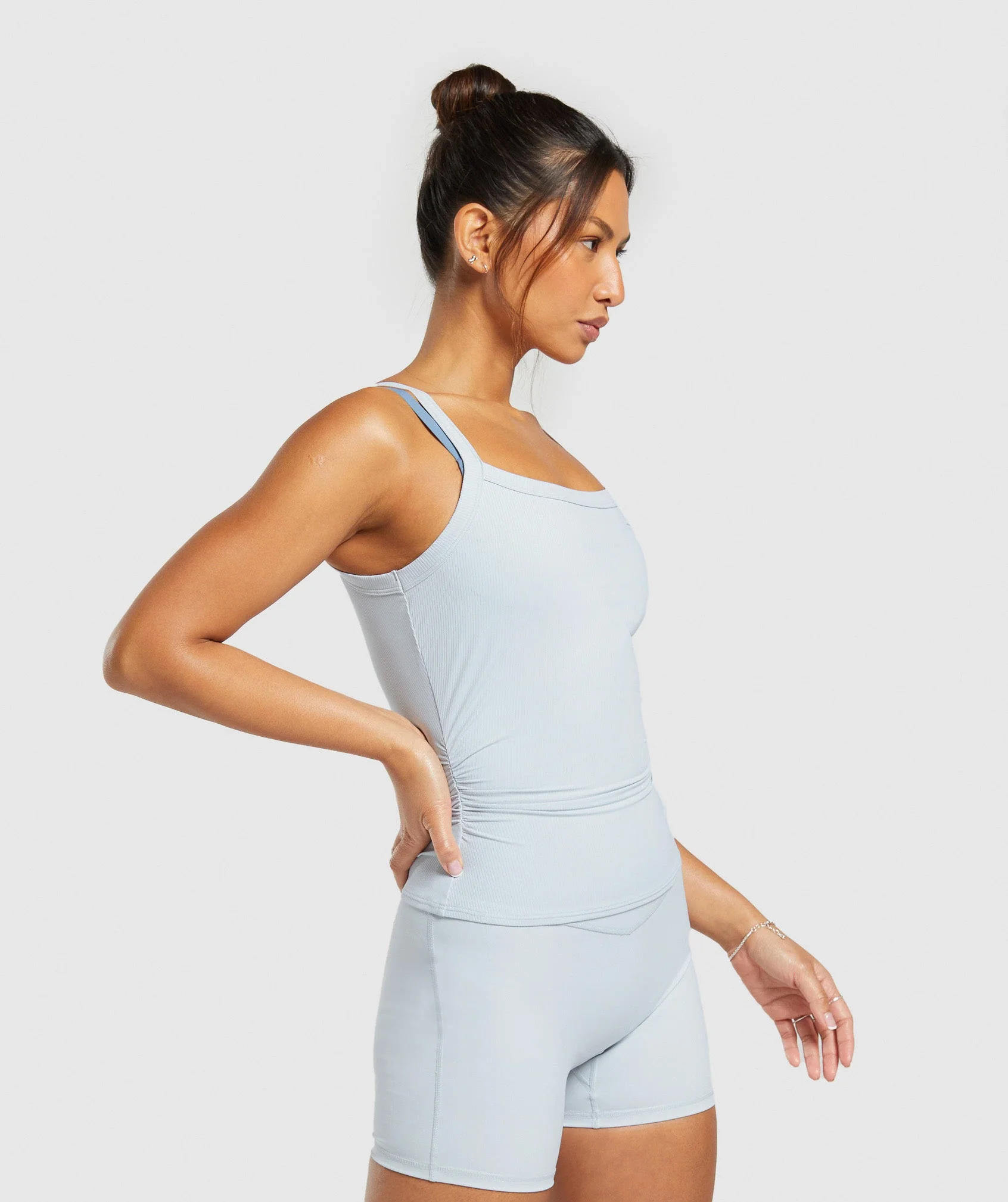 Elevate Ruched Tank – Fresh Blue - Imagen 2