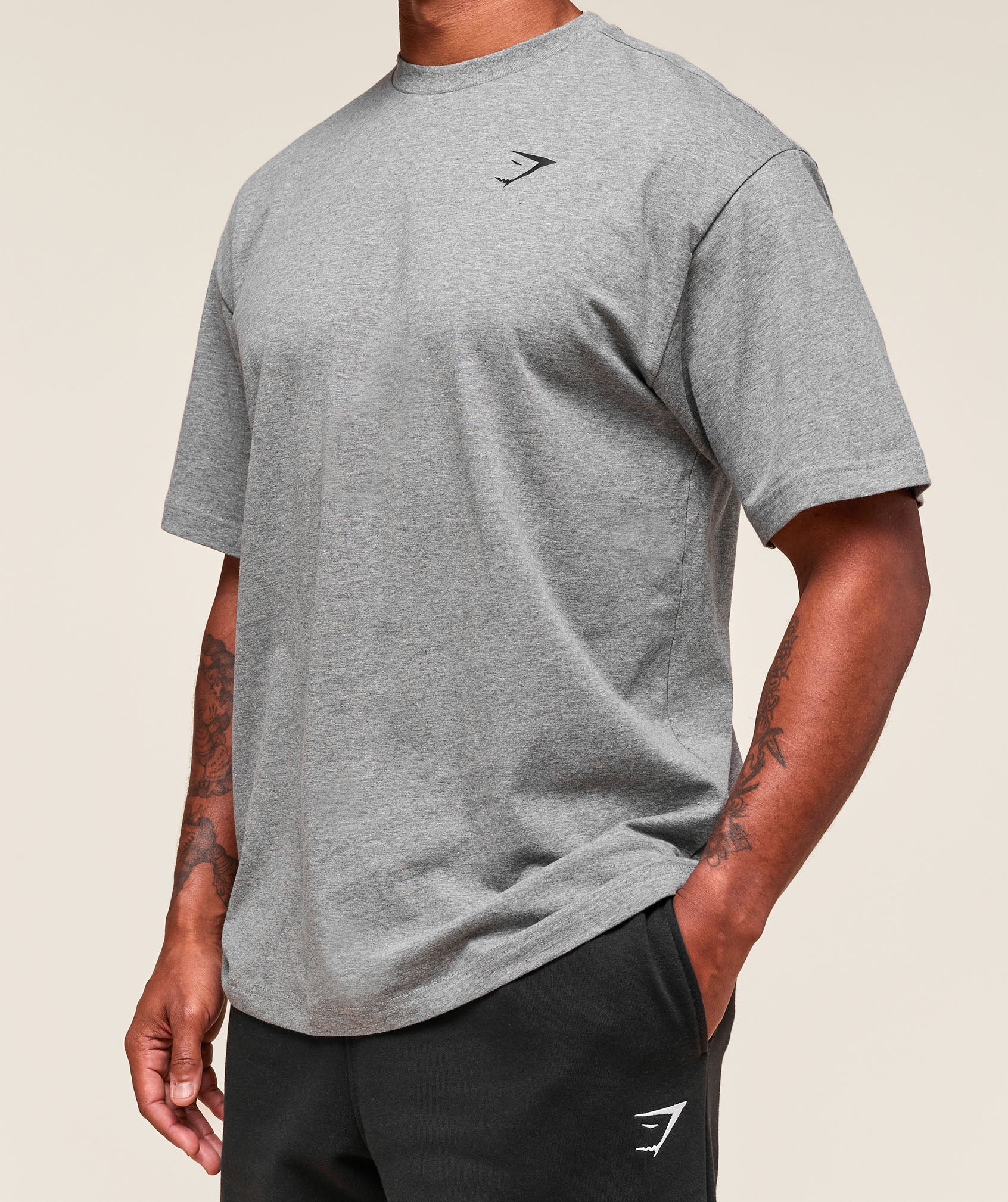 Essential Oversized T-Shirt – Charcoal Grey Marl - Imagen 2