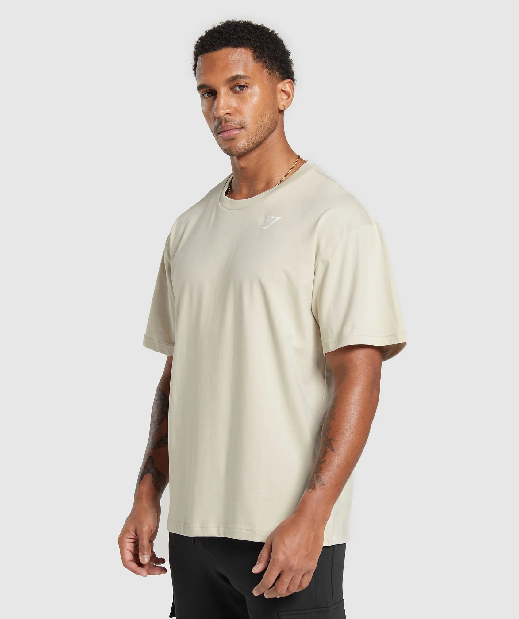 Essential Oversized T-Shirt – Pebble Grey - Imagen 2
