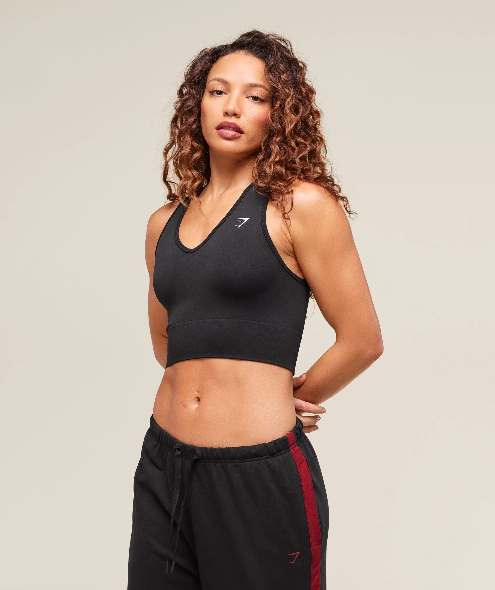 Everyday Seamless Crop Tank – Black