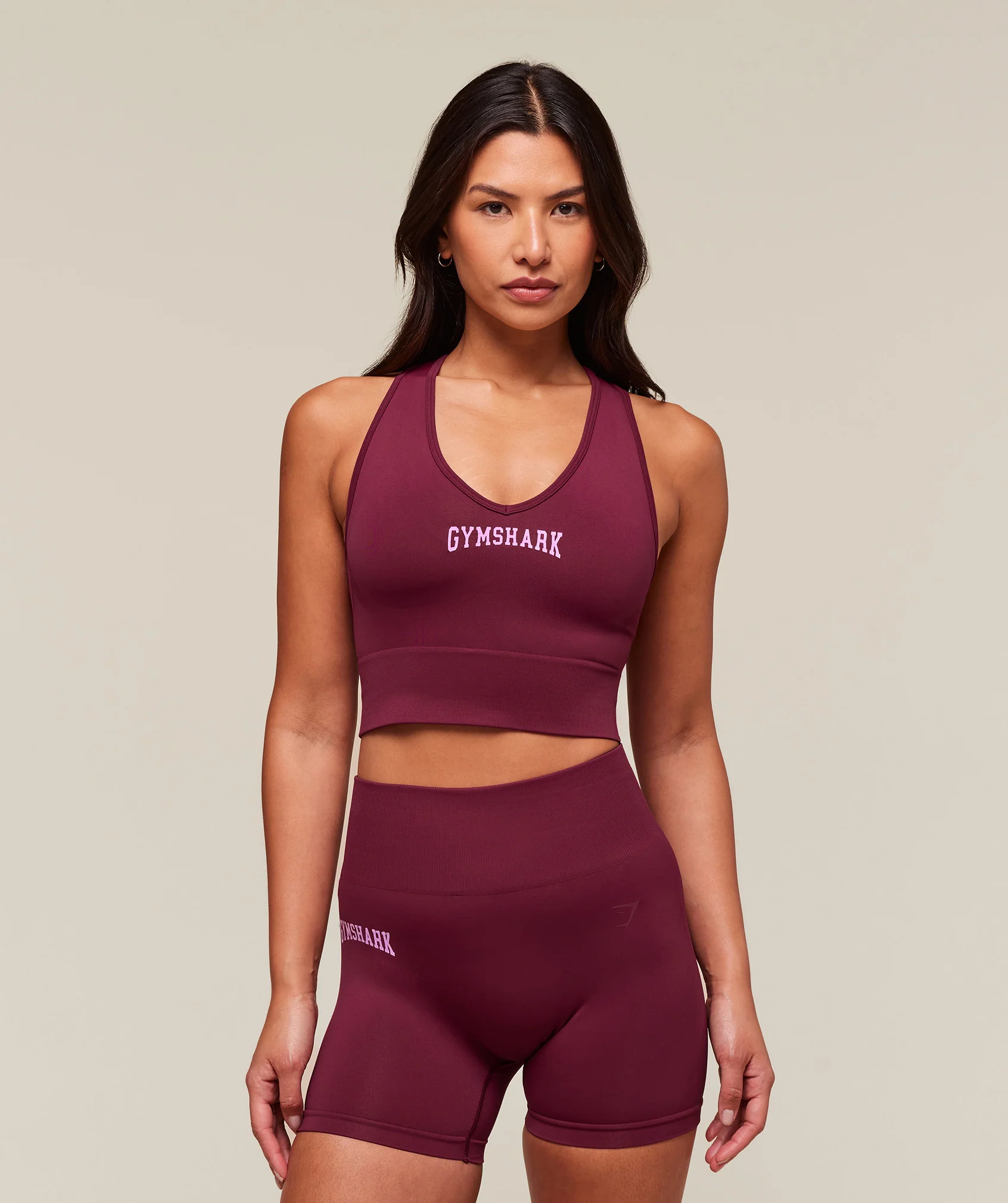 Everyday Seamless Graphic Crop Tank – Strong Pink