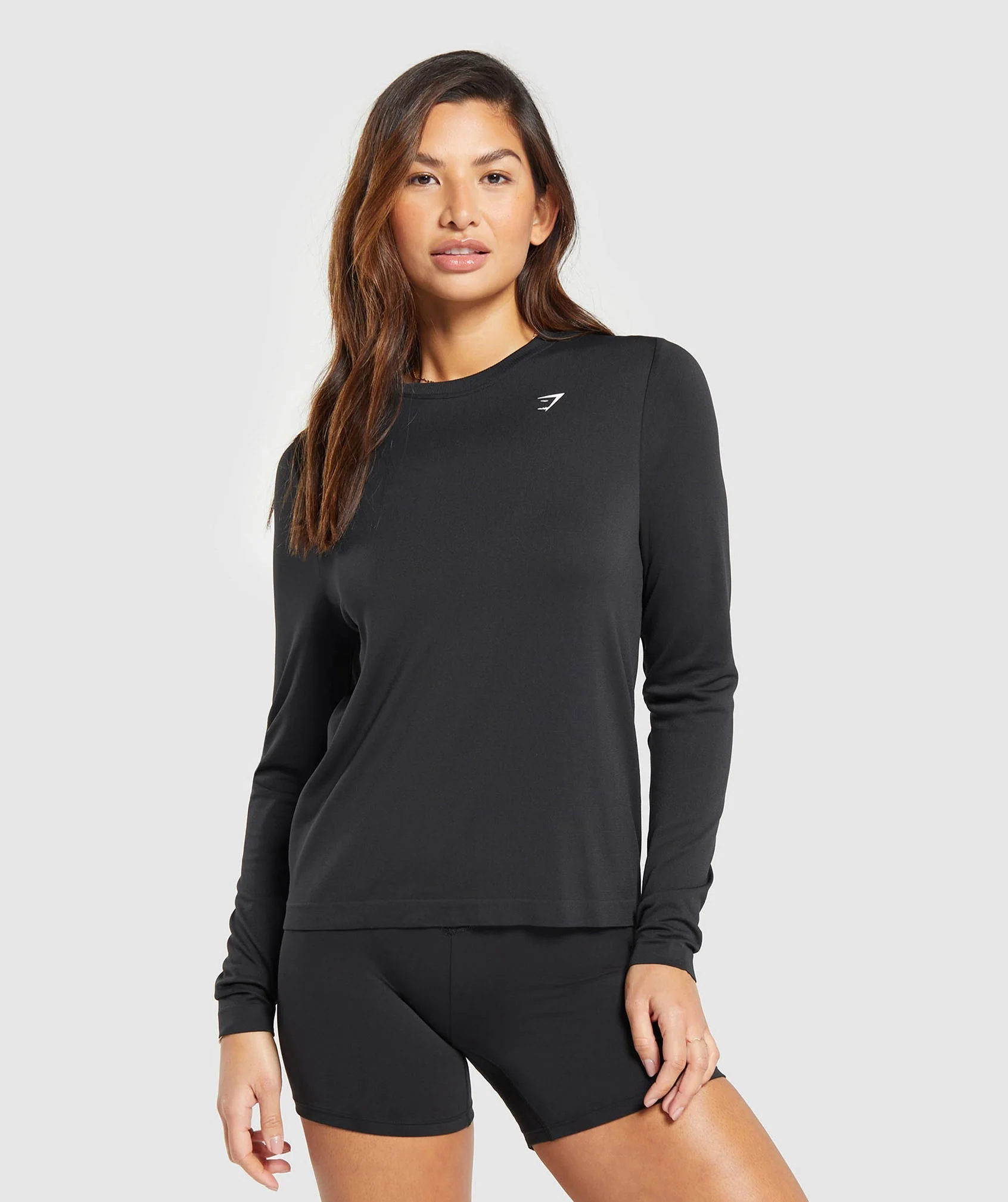 Everyday Seamless Long Sleeve Top – Black