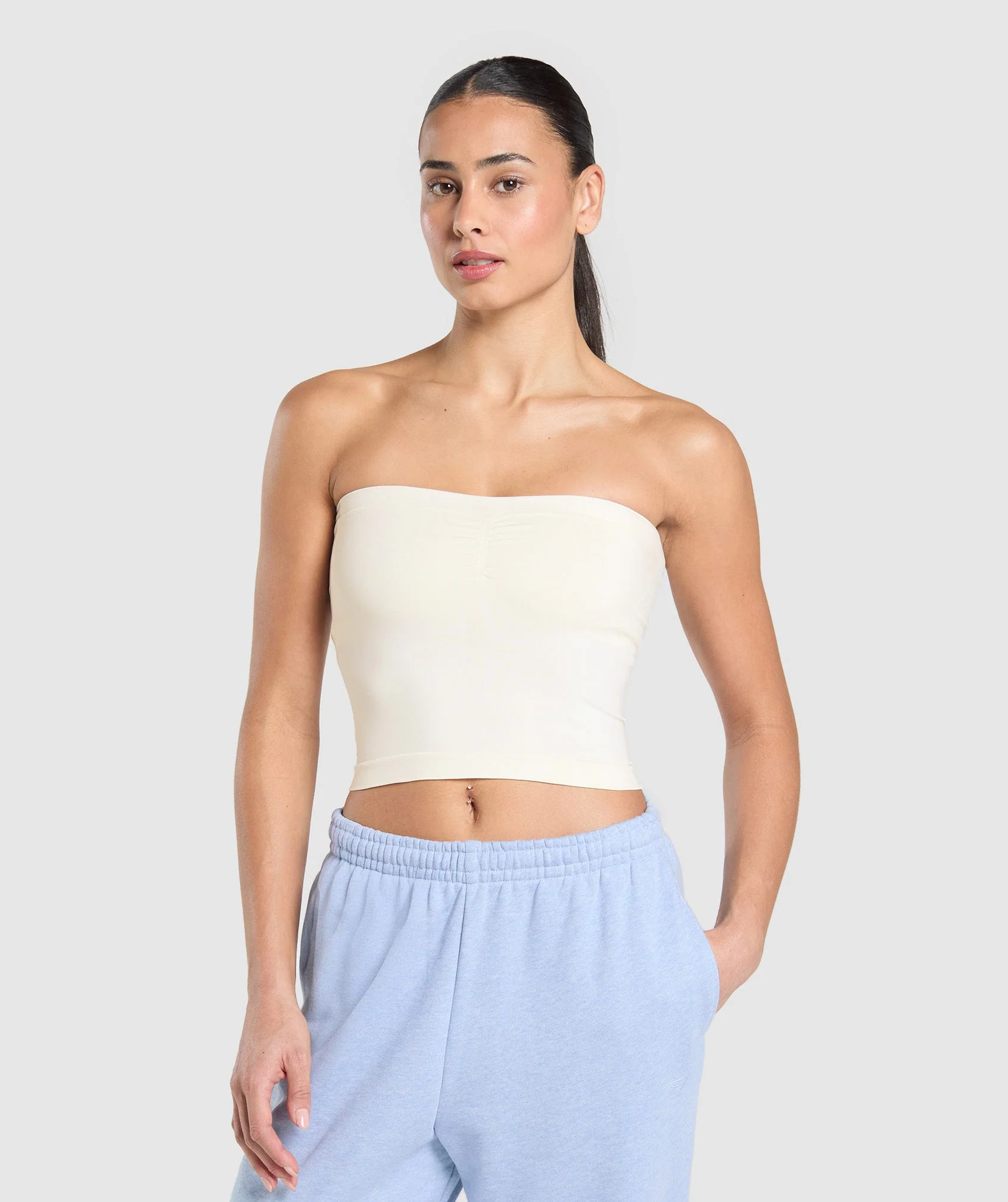 Everyday Seamless Midi Tube Top – Soft White