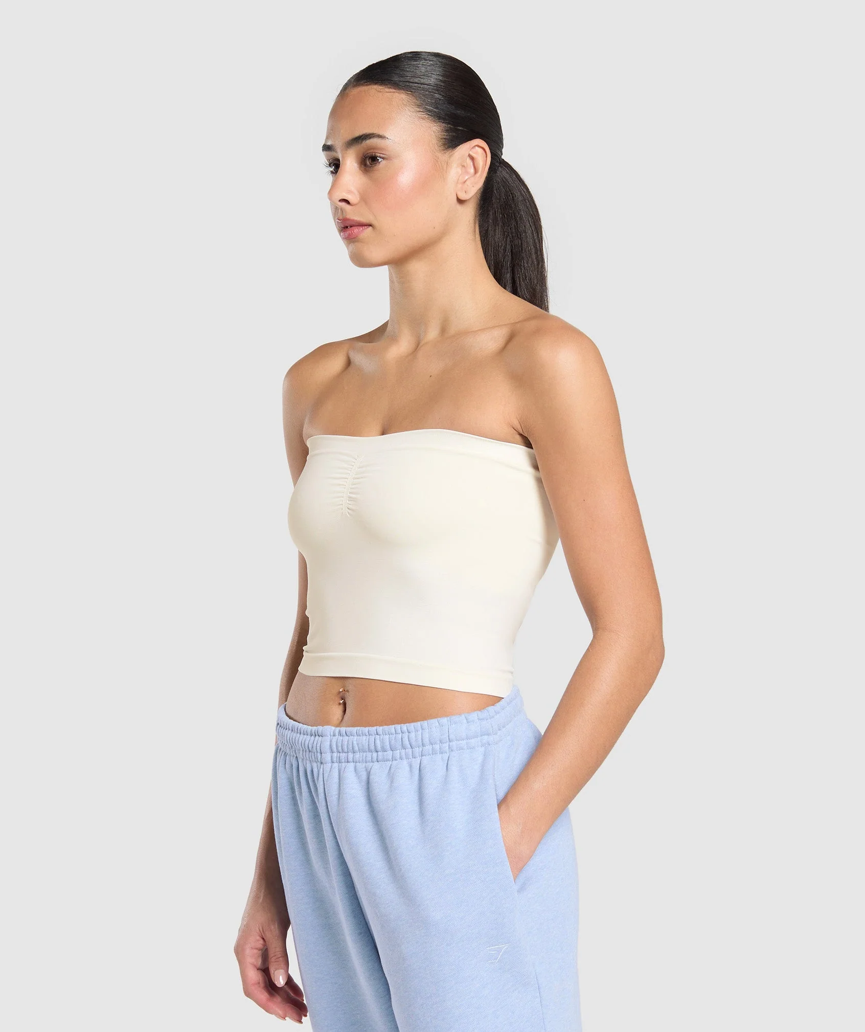 Everyday Seamless Midi Tube Top – Soft White - Imagen 2
