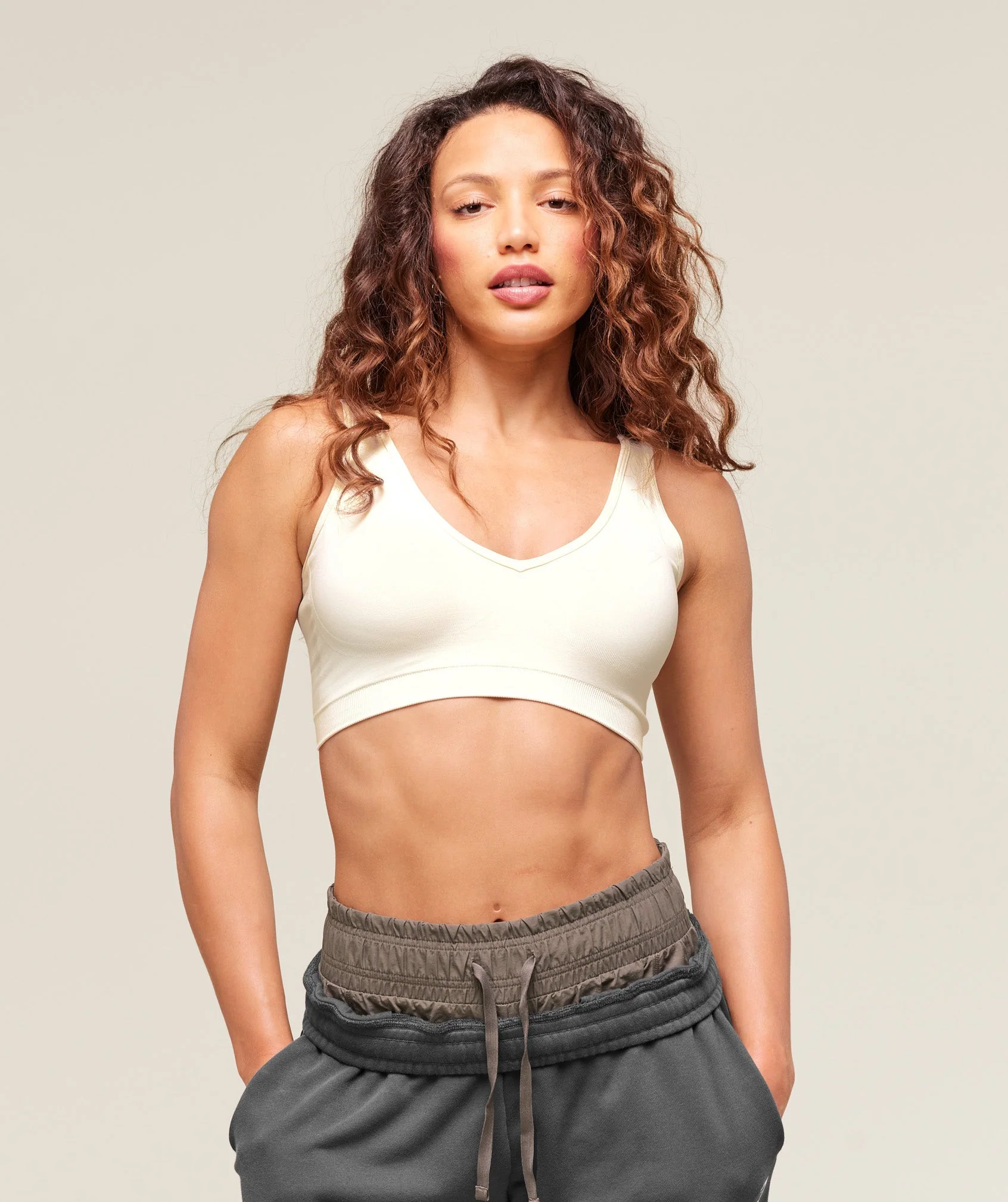 Everyday Seamless Sports Bra – Soft White