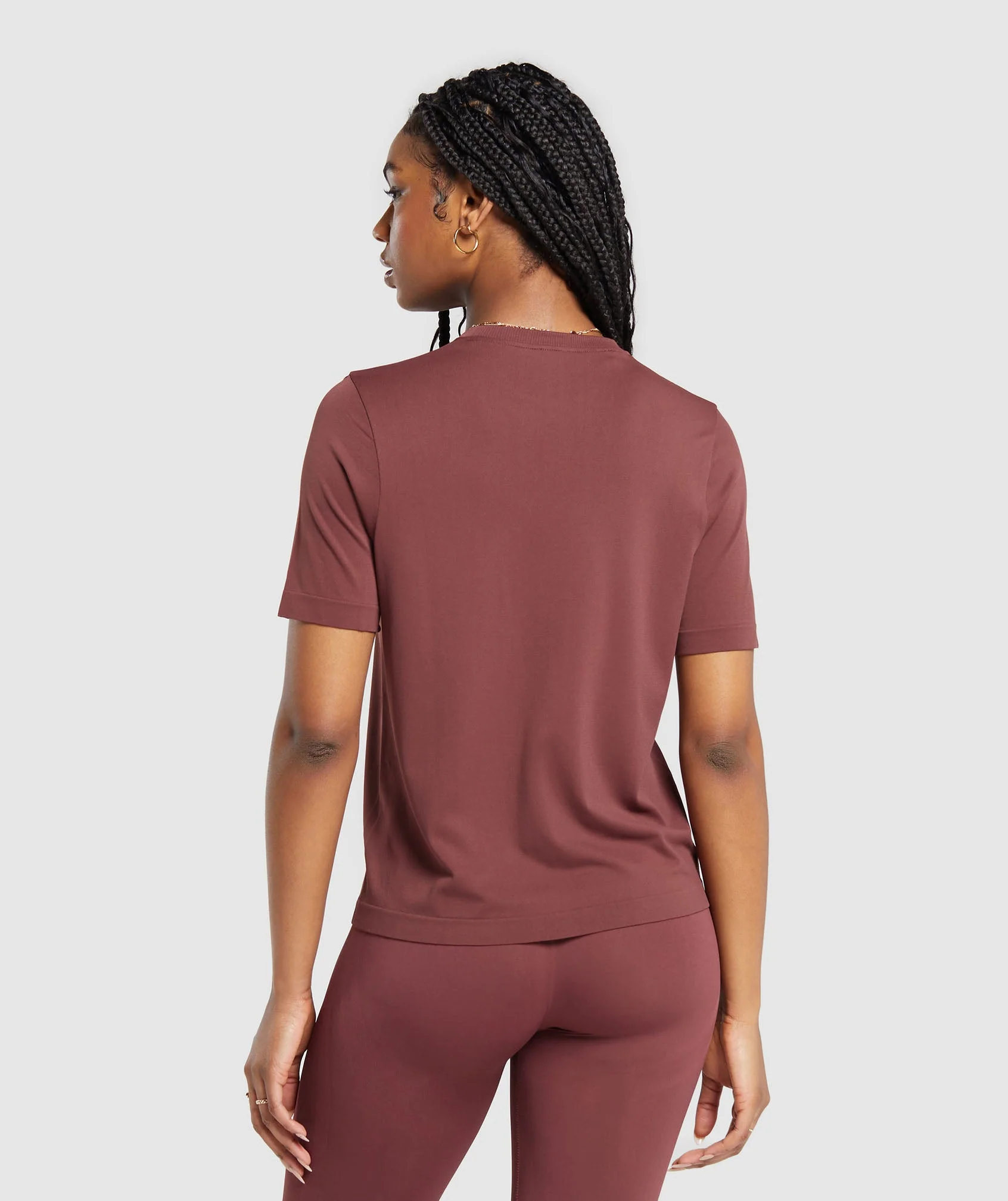 Everyday Seamless T-Shirt – Burgundy Brown