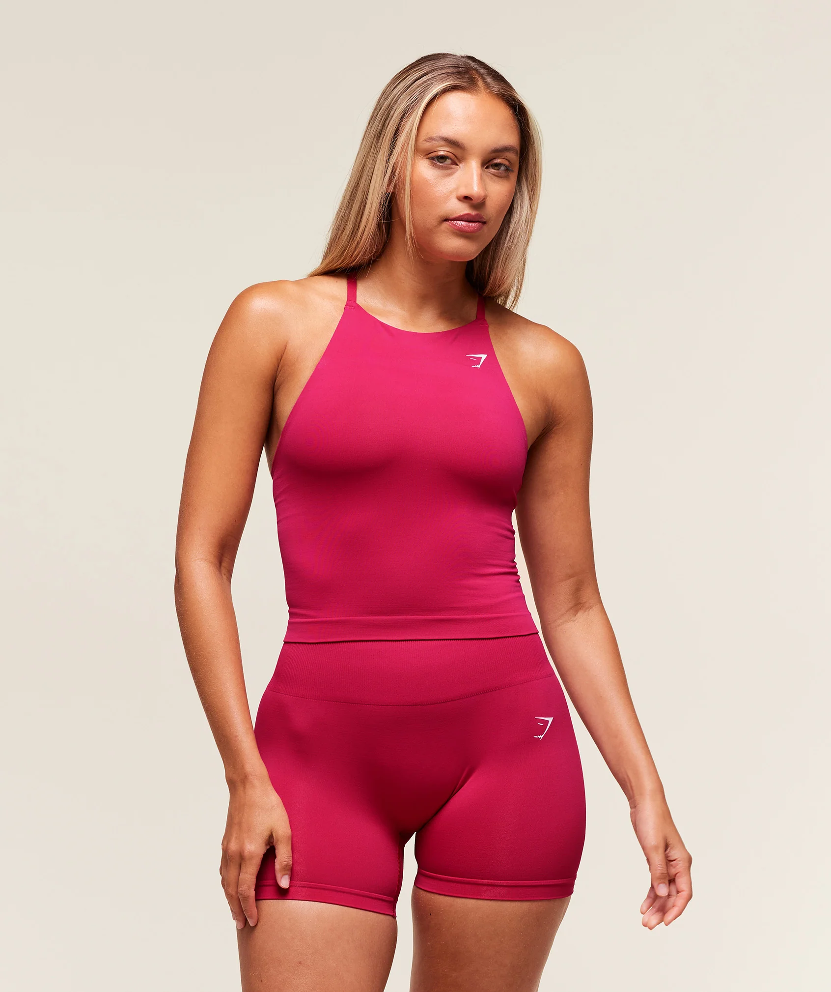 Everyday Seamless Tank With Shelf – Build Pink