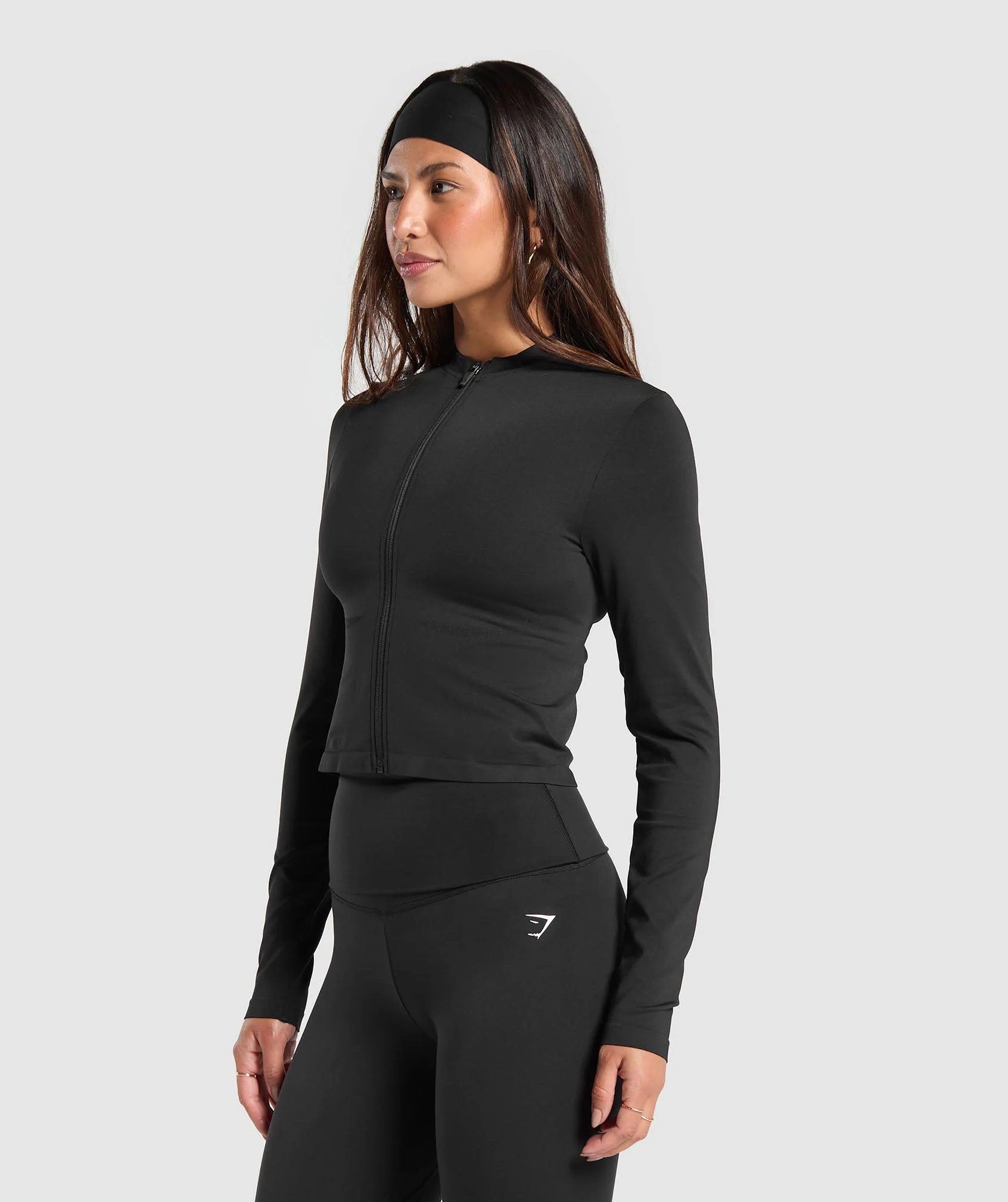 Everyday Seamless Zip Tracktop – Black - Imagen 2