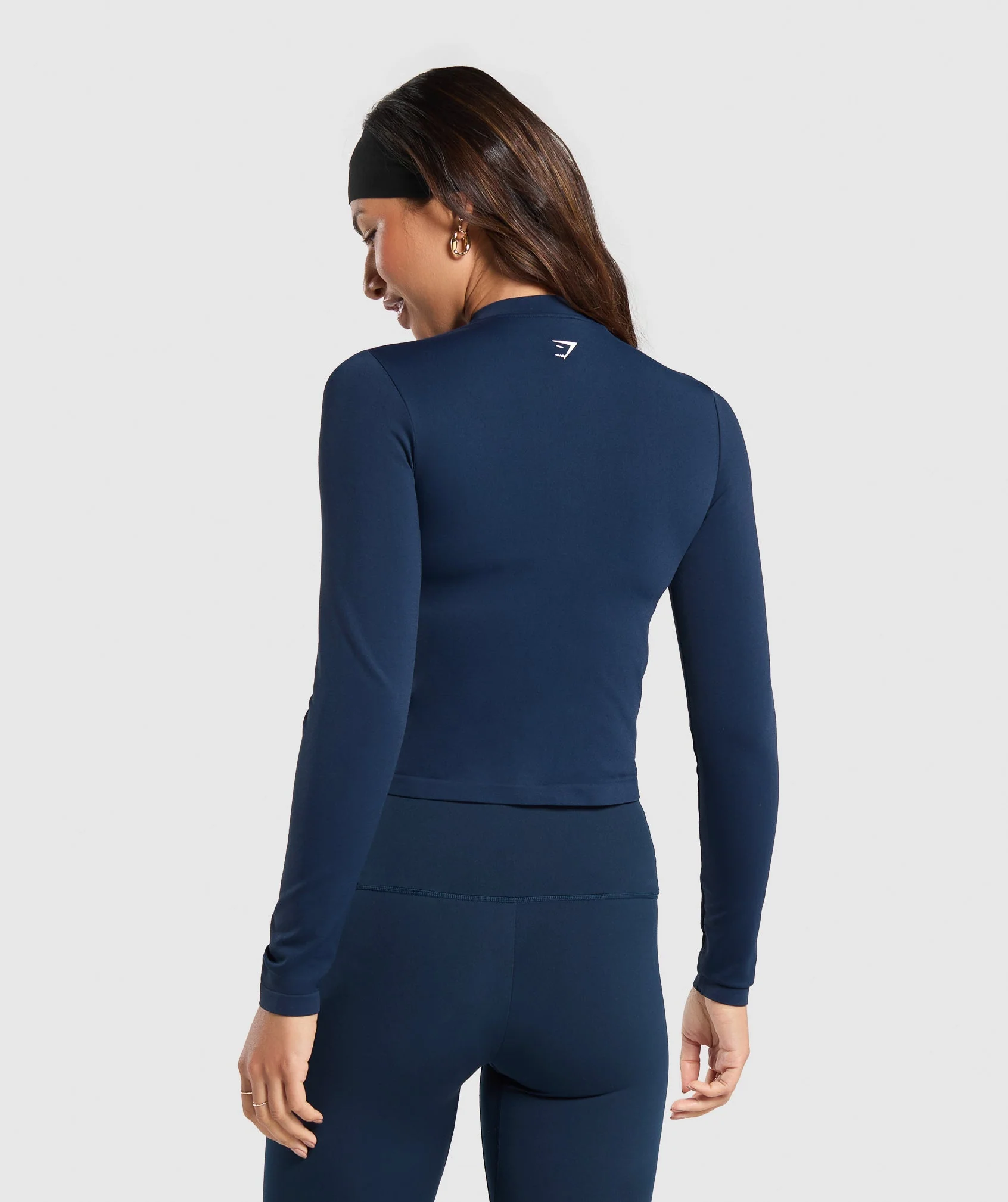 Everyday Seamless Zip Tracktop – Navy