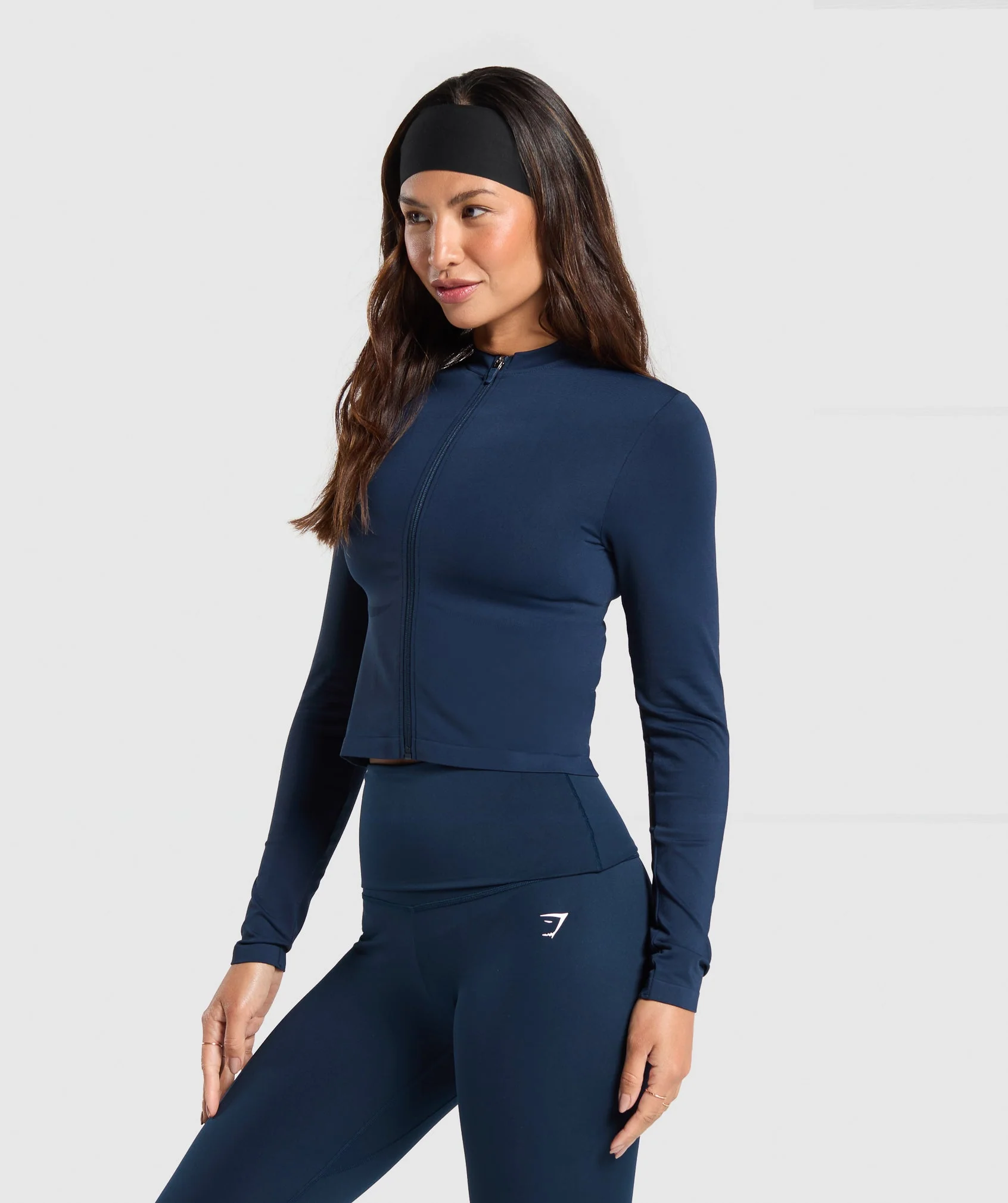 Everyday Seamless Zip Tracktop – Navy - Imagen 2