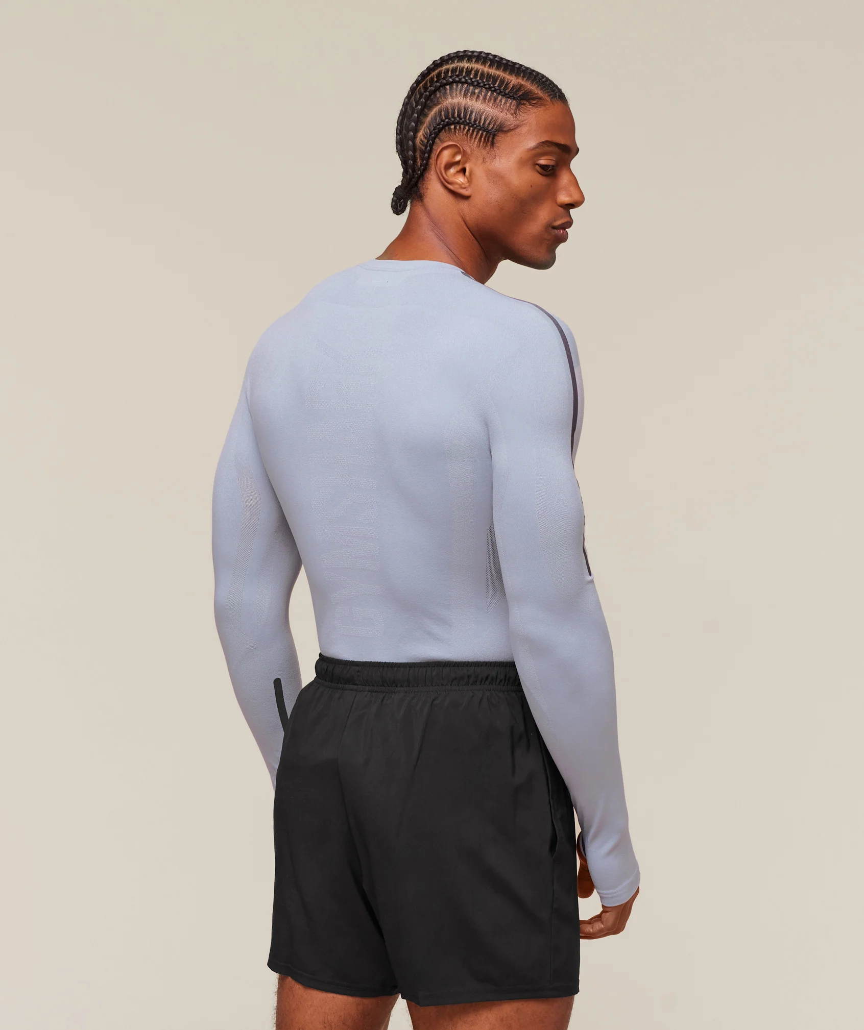 everywear Warp Knit LS T-Shirt – Pale Blue