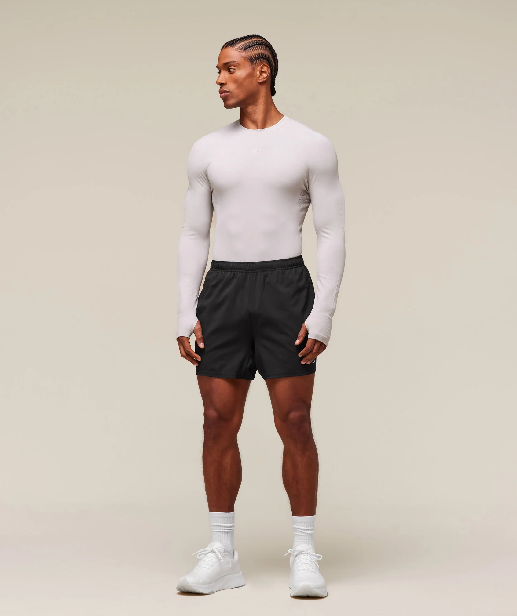 everywear Warp Knit LS T-Shirt – Tame Grey - Imagen 2