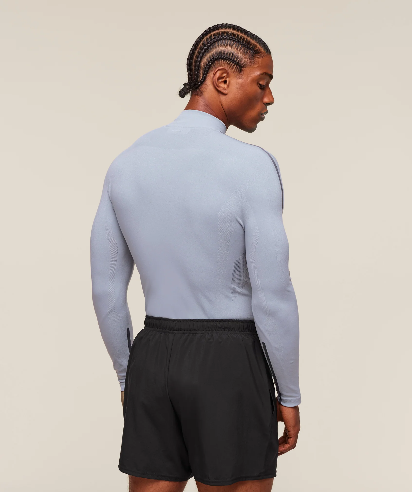 everywear Warp Knit 1/4 Zip – Pale Blue