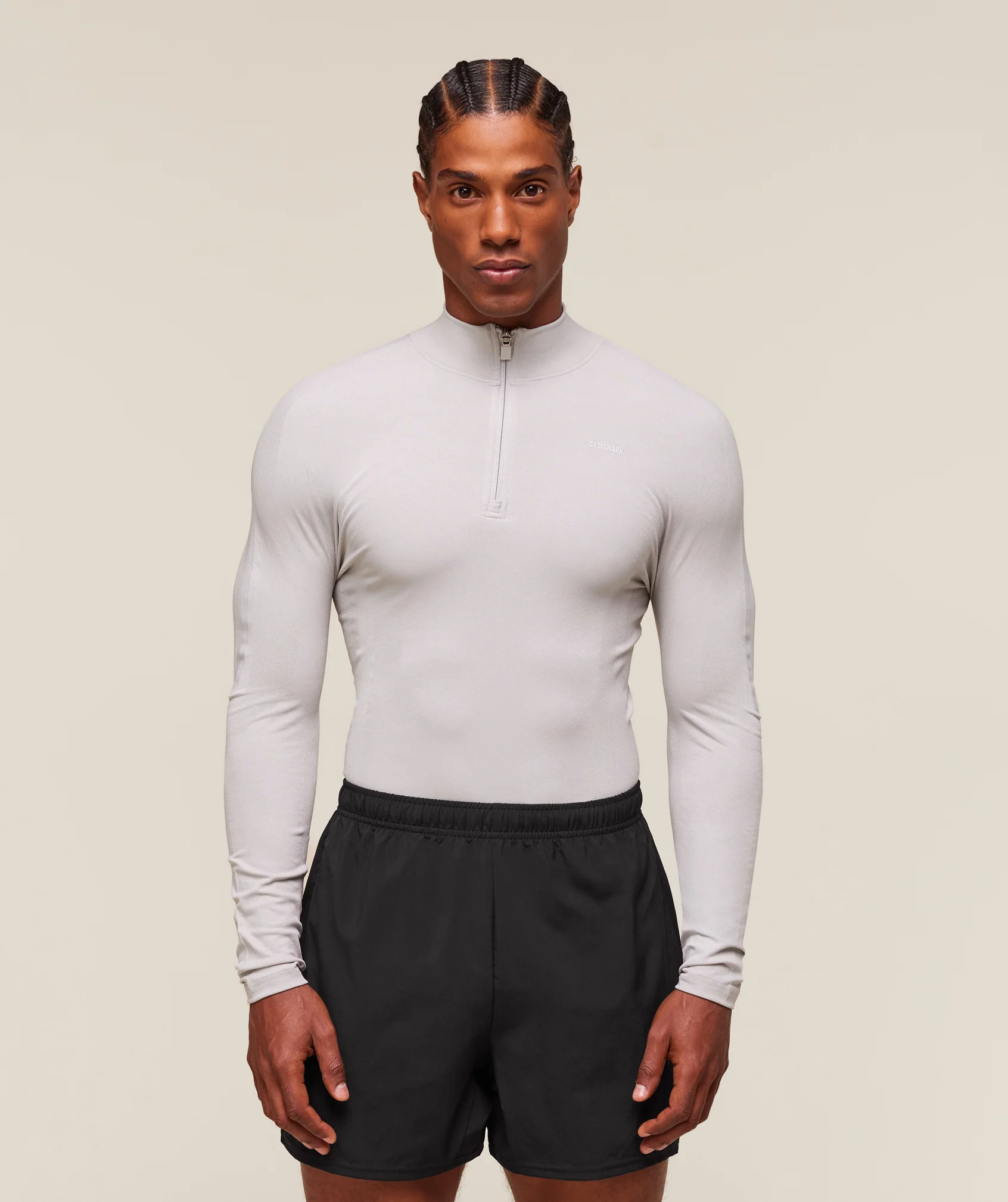 everywear Warp Knit 1/4 Zip – Tame Grey