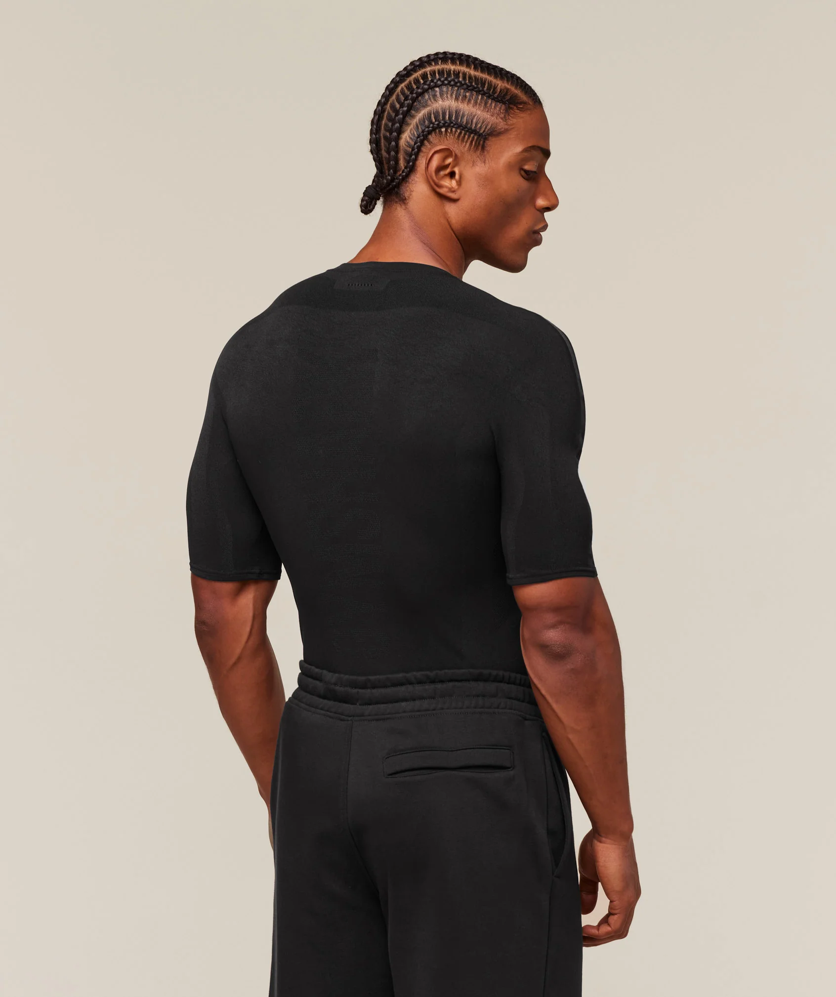 everywear Warp Knit T-Shirt – Black