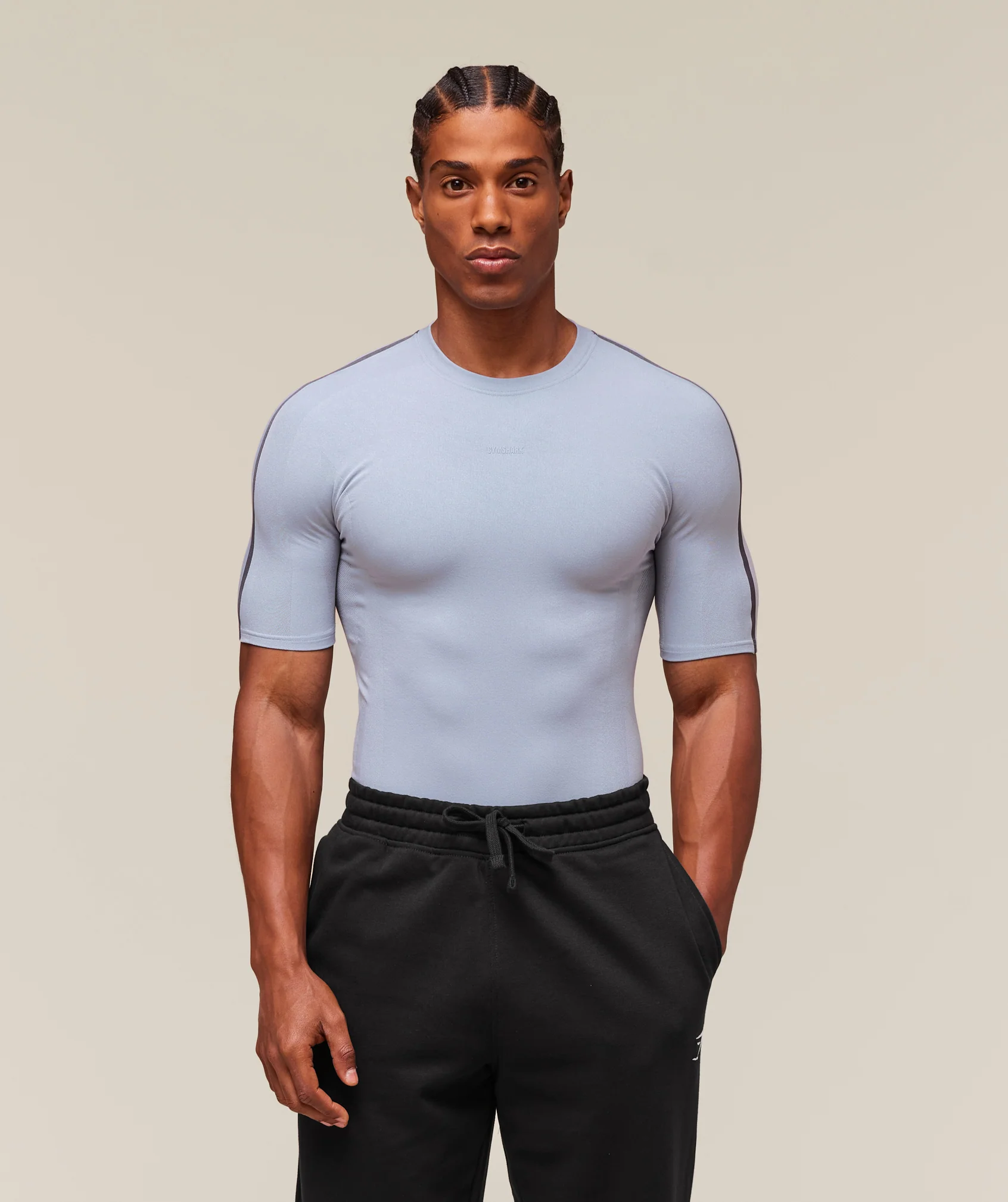 everywear Warp Knit T-Shirt – Pale Blue