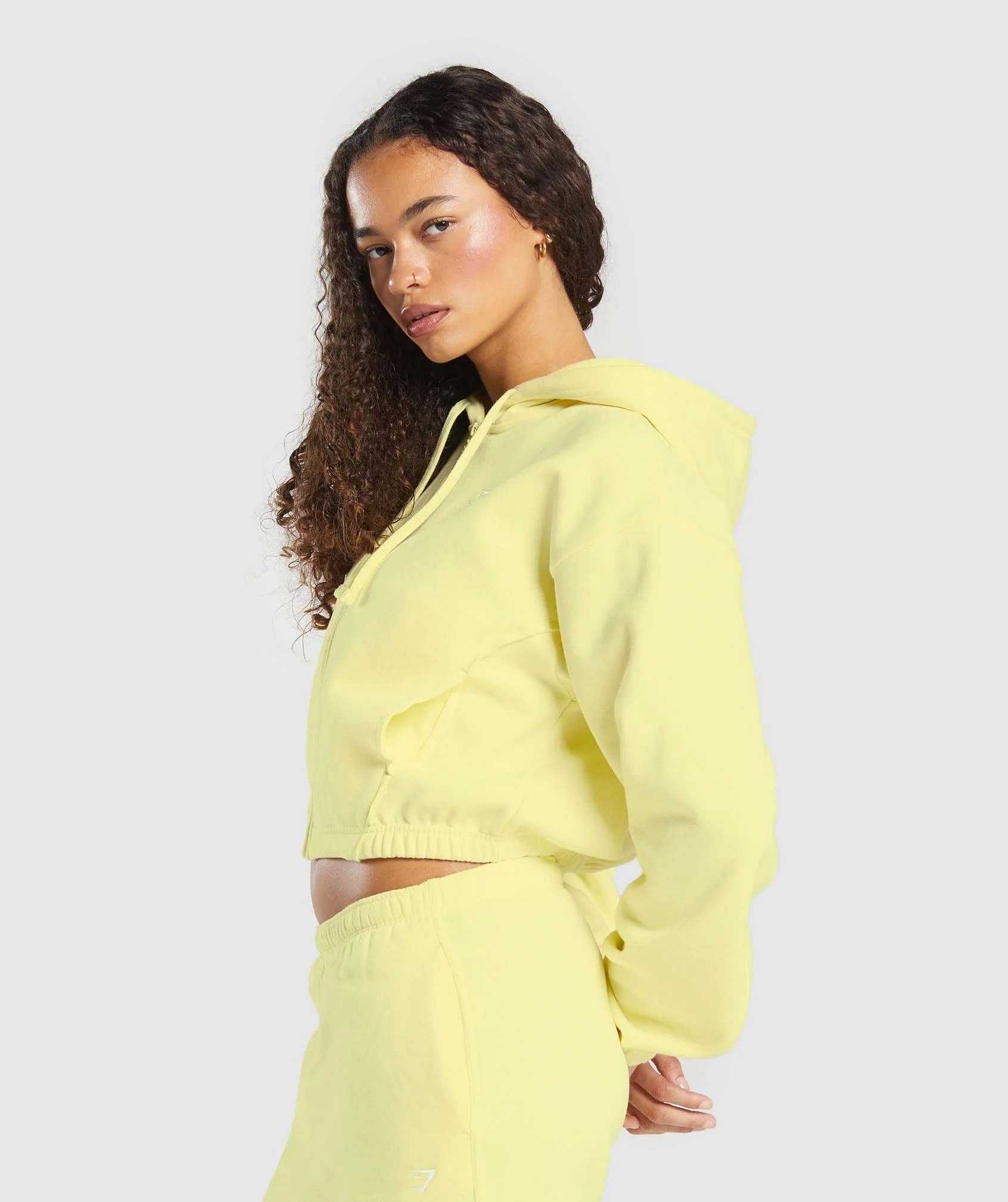 Fleece Zip Hoodie – Refresh Yellow - Imagen 2