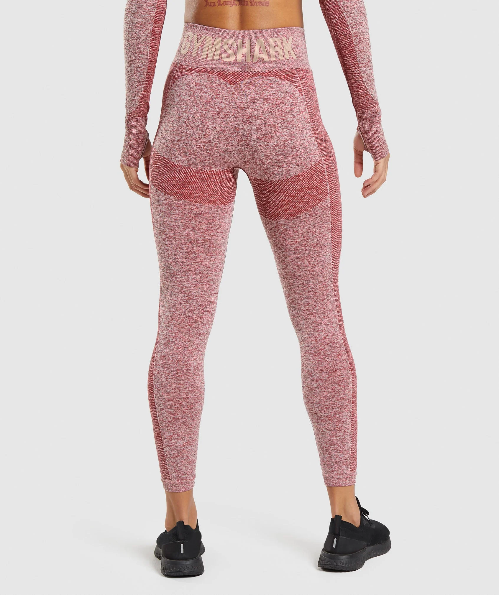 Flex High Waisted Leggings – Burgundy Marl
