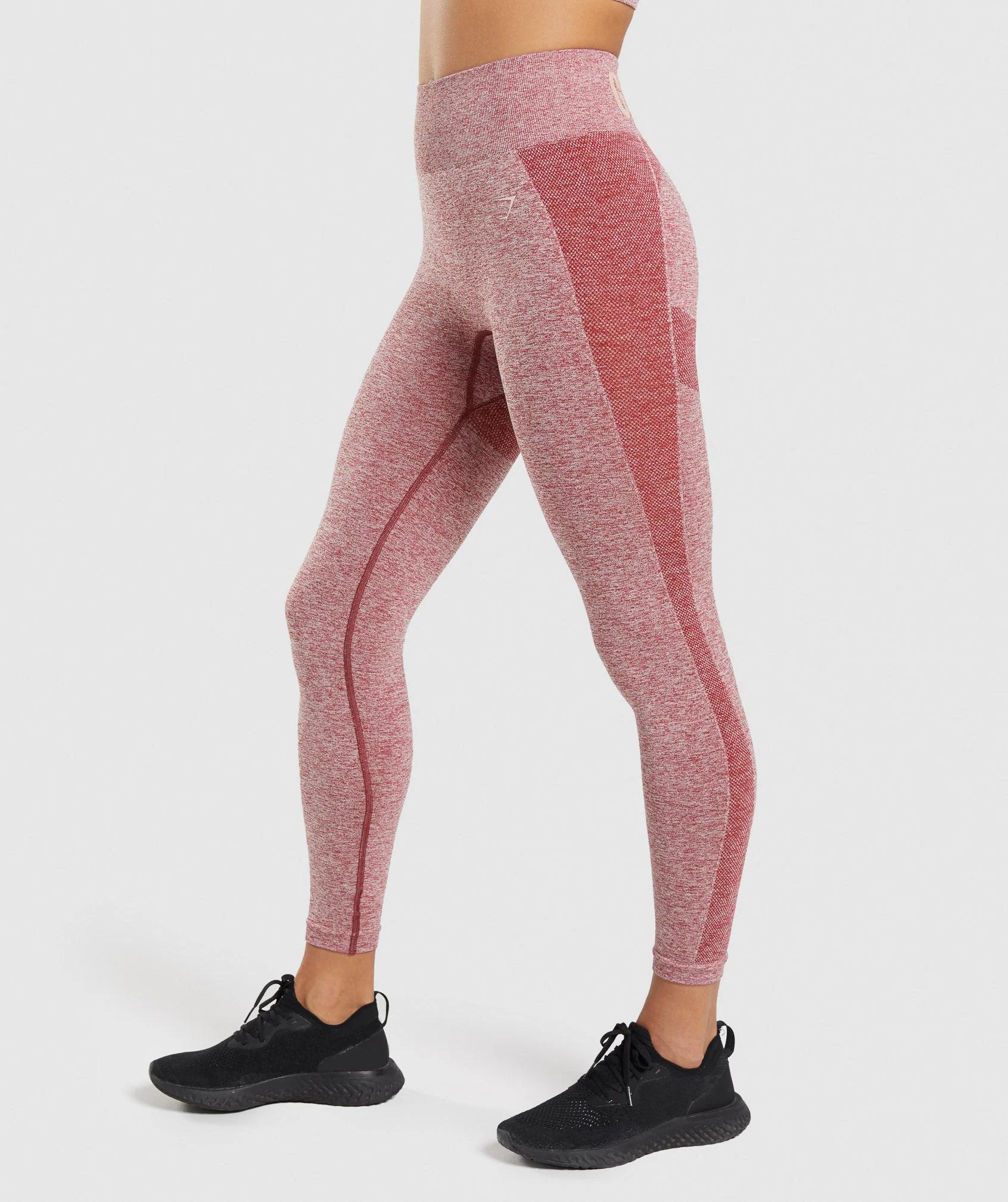 Flex High Waisted Leggings – Burgundy Marl - Imagen 2