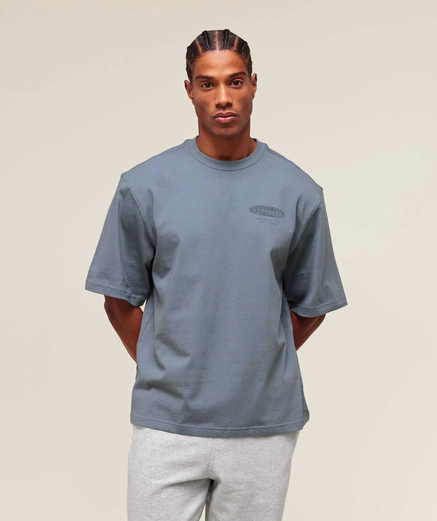 For The Lifters Boxy T-Shirt – Iron Blue