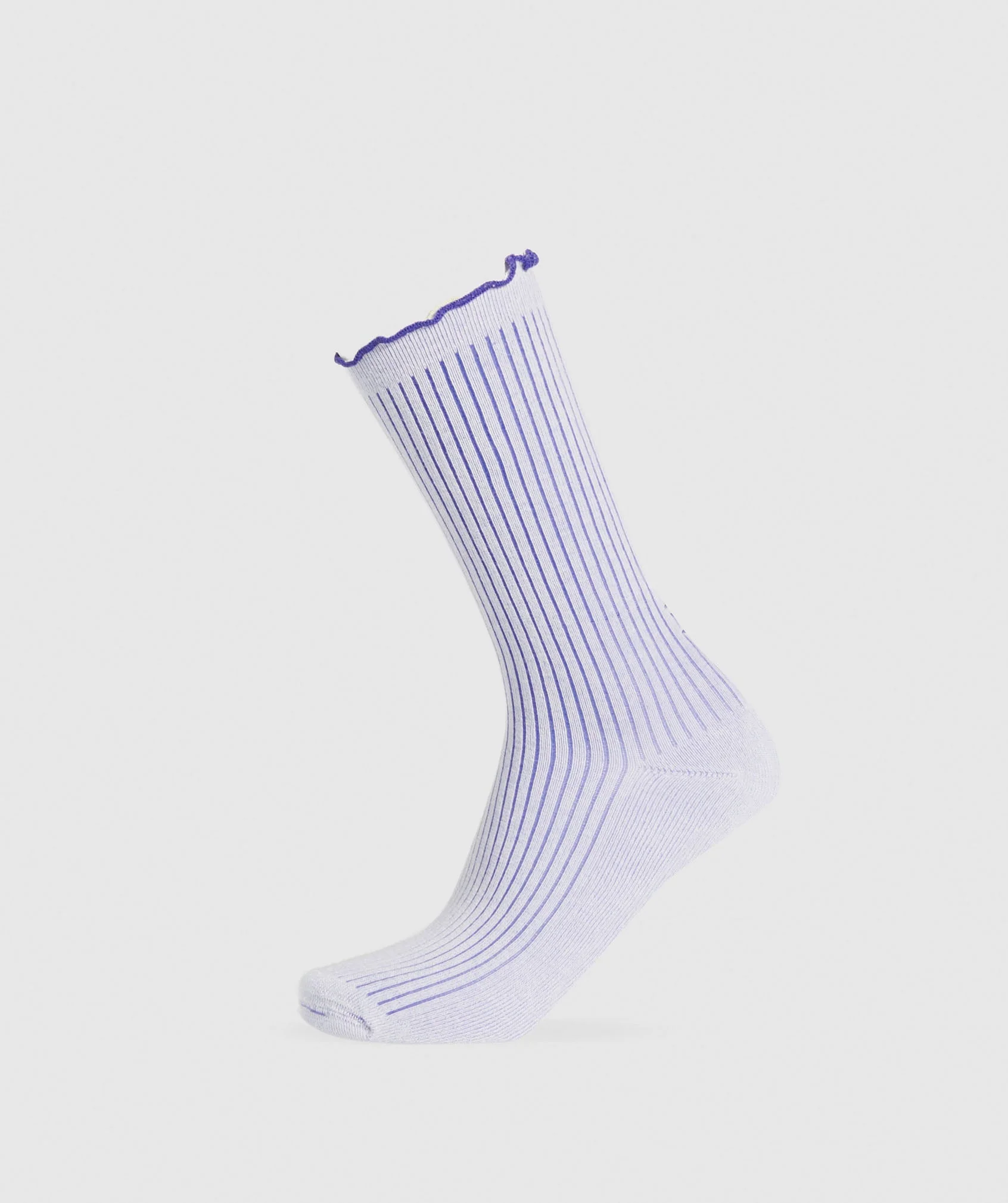 Frill Crew Single Sock – Fresh Lilac/Cobalt Purple