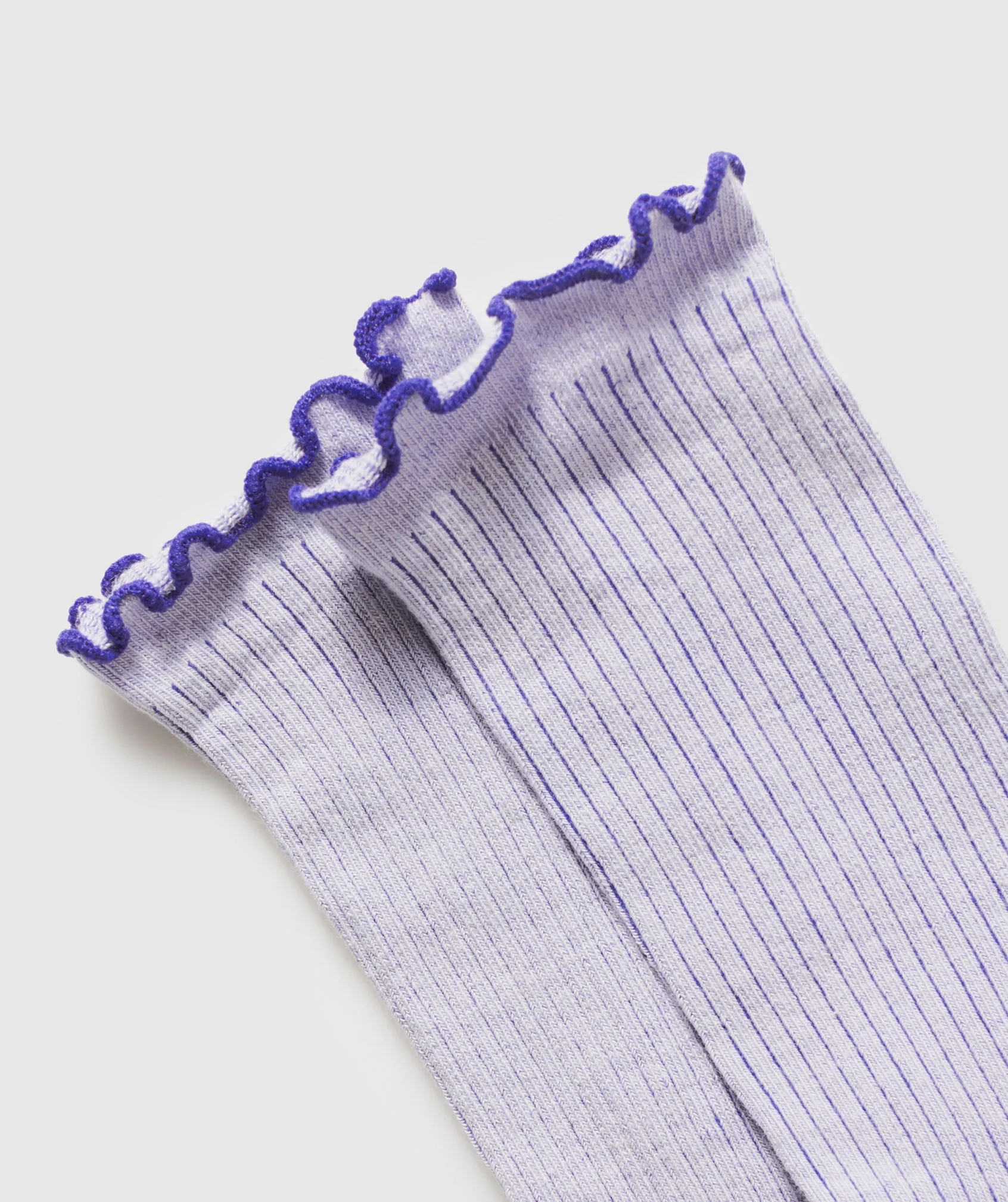Frill Crew Single Sock – Fresh Lilac/Cobalt Purple