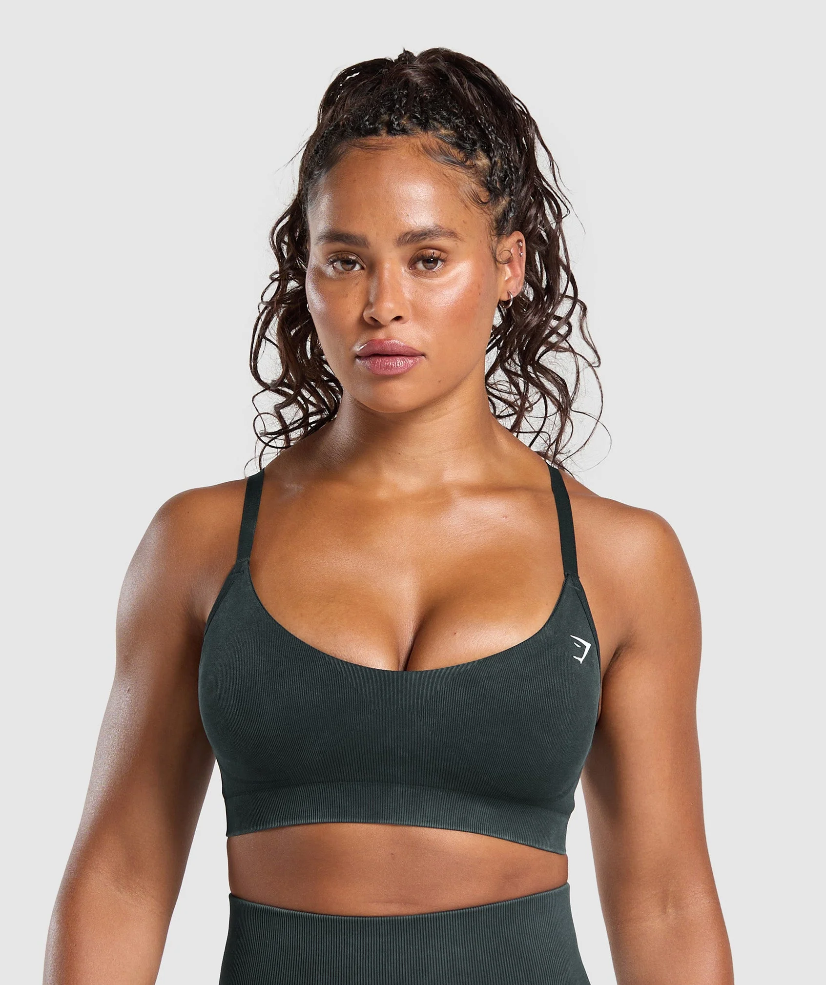 Gains Seamless Washed Sports Bra – Black