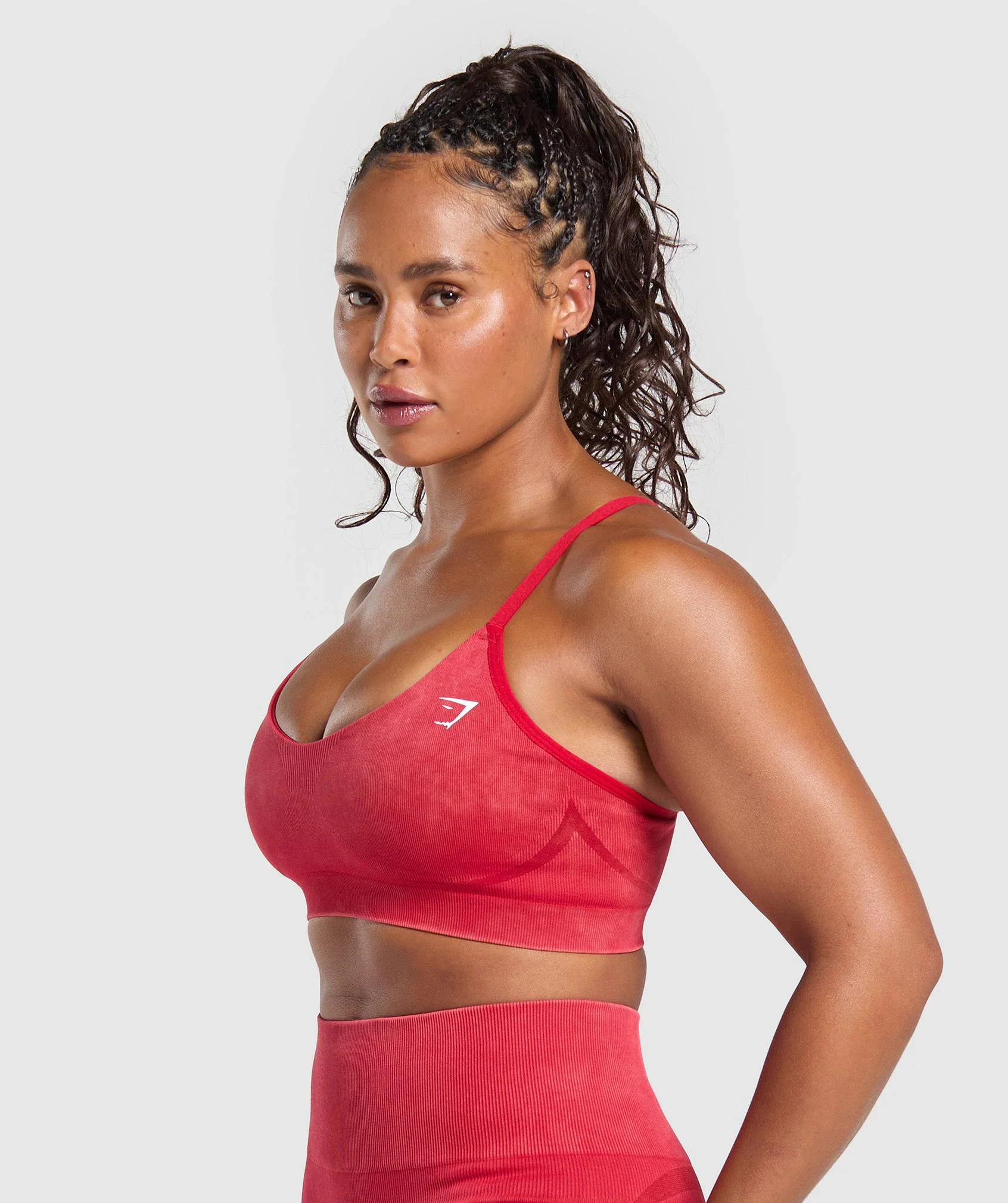 Gains Seamless Washed Sports Bra – Carmine Red - Imagen 2