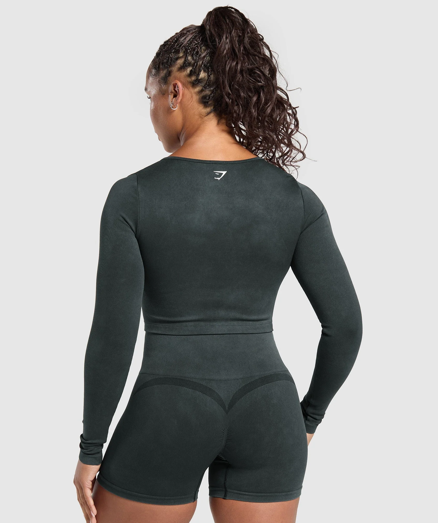 Gains Seamless Washed Zip Up Jacket – Black