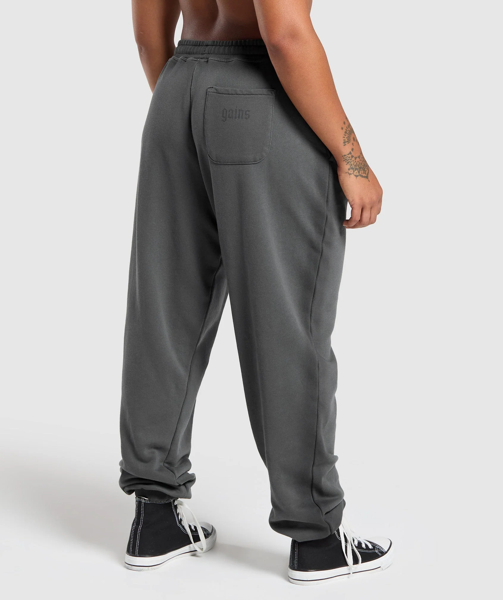 Gains Washed Loopback Joggers – Grey
