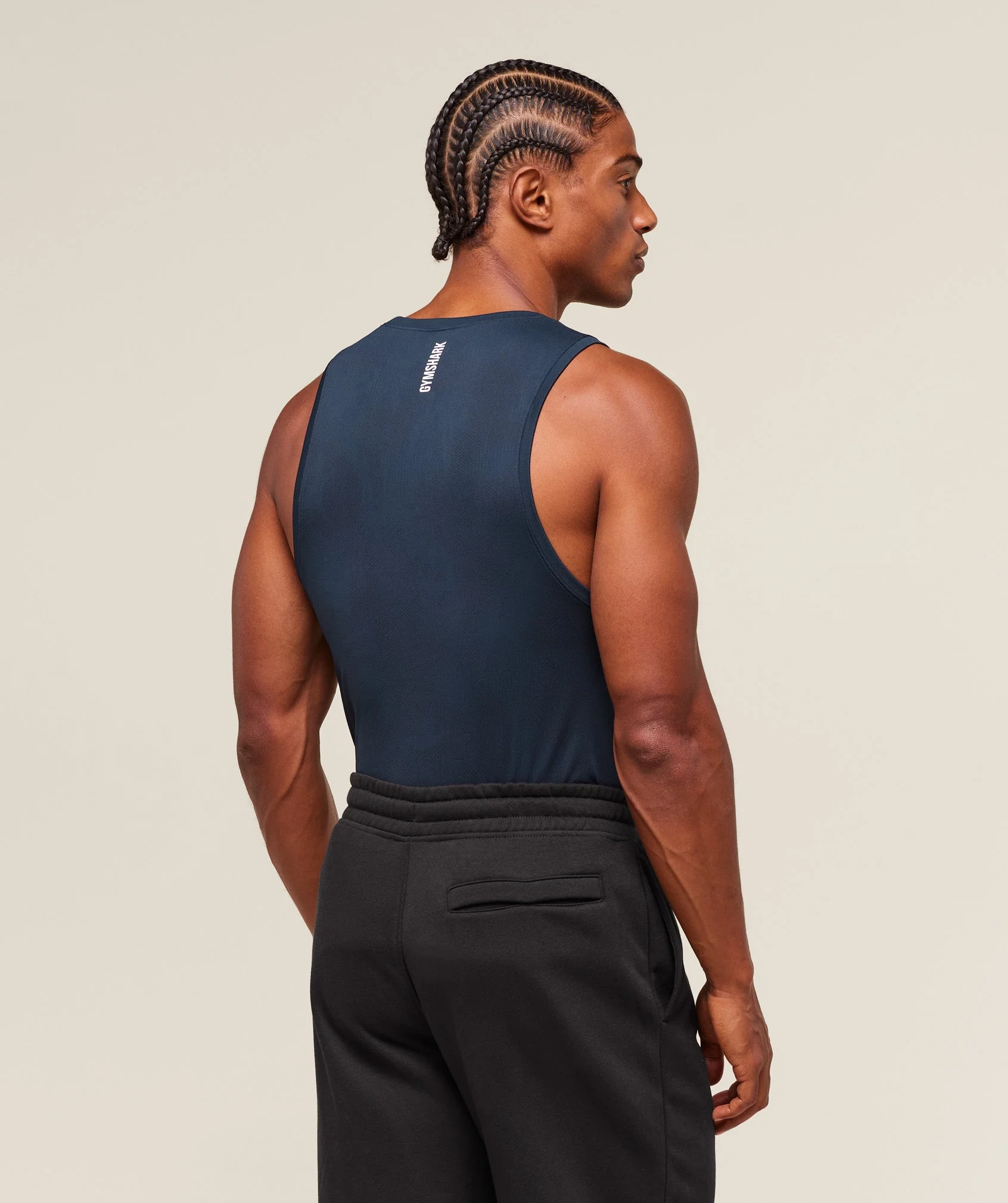 Geo Seamless Tank – Navy/Heavy Blue - Imagen 2