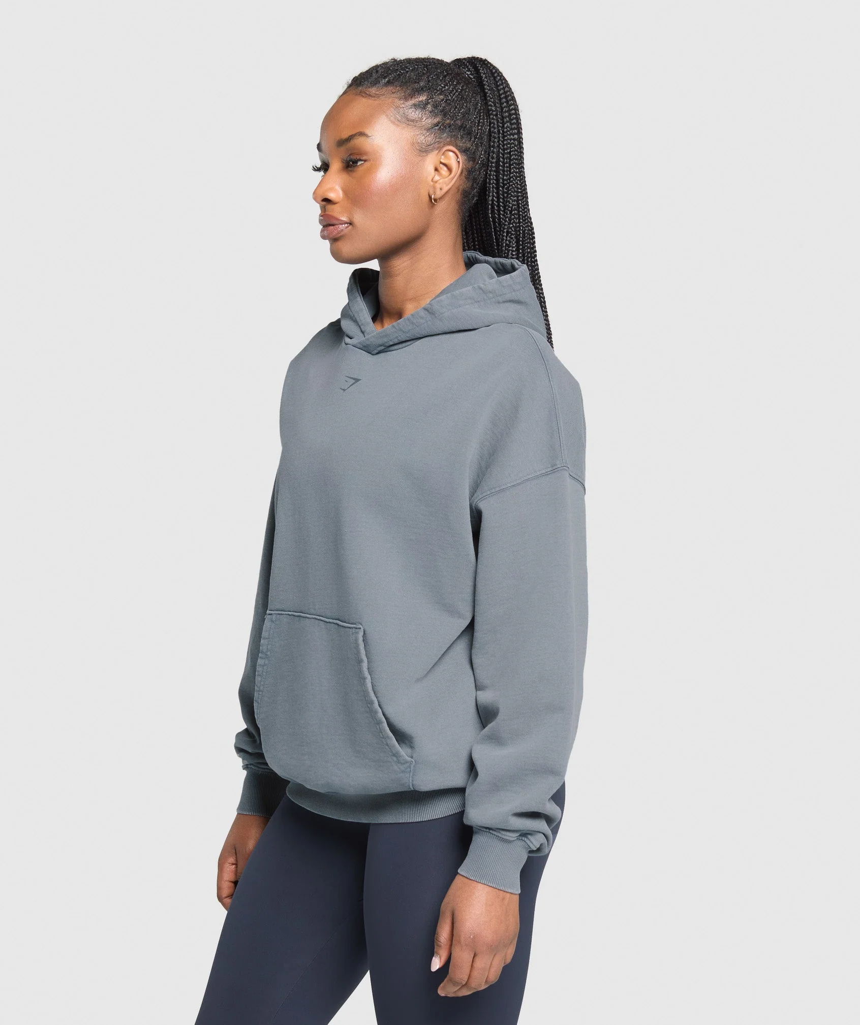 GSLC Graphic Oversized Hoodie   – Iron Blue - Imagen 2