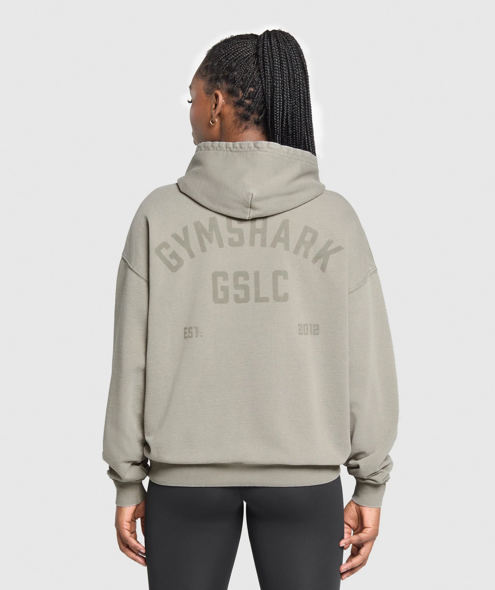 GSLC Graphic Oversized Hoodie – Linen Brown