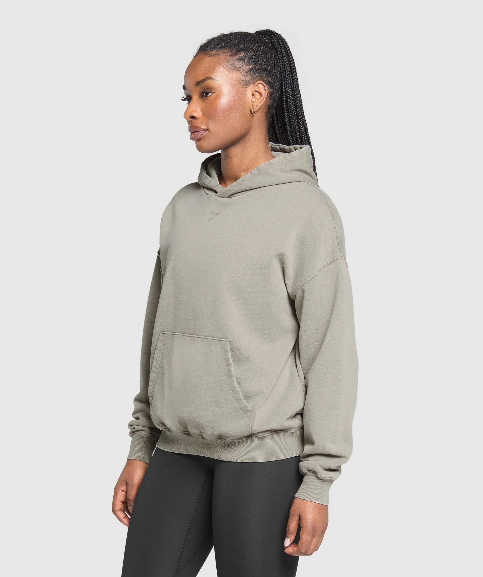 GSLC Graphic Oversized Hoodie – Linen Brown - Imagen 2