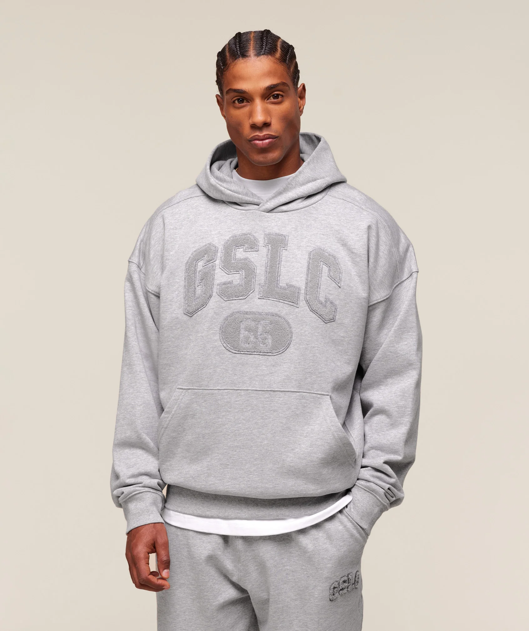 GSLC Hoodie – Light Grey Core Marl