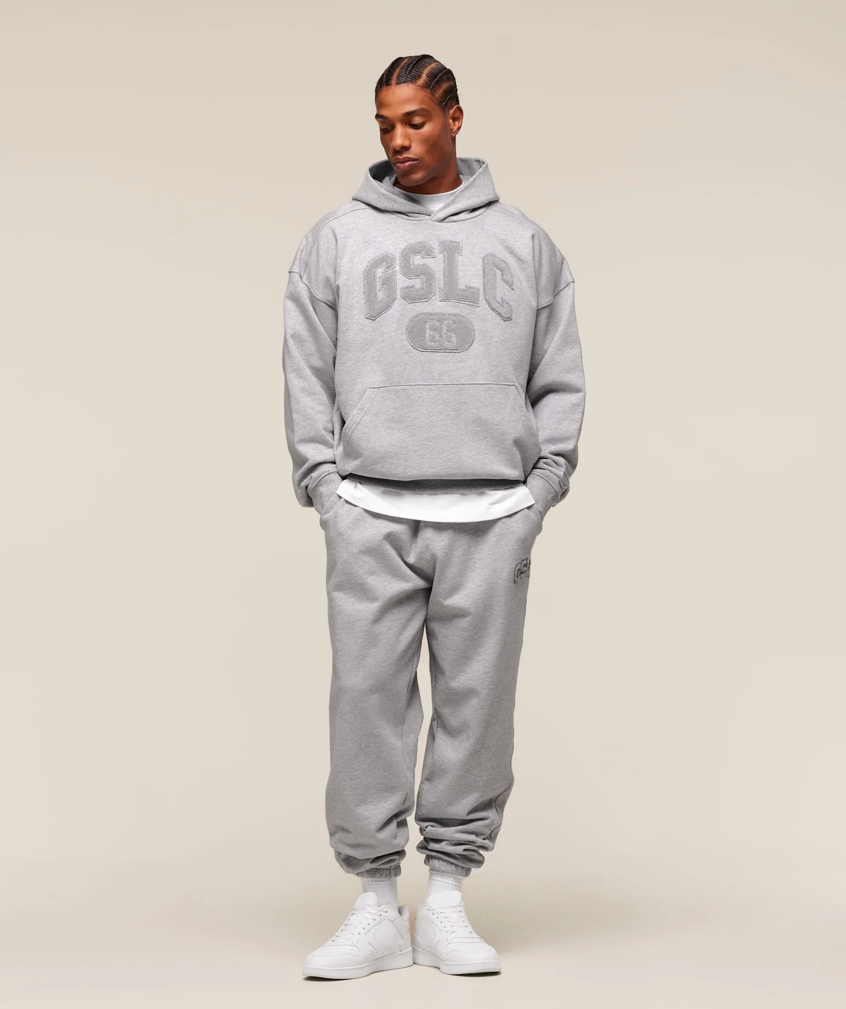 GSLC Hoodie – Light Grey Core Marl - Imagen 2