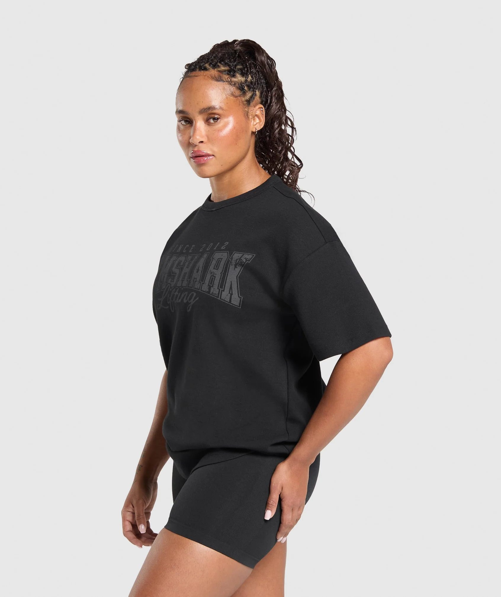 Gymshark Lifting Oversized Pump Cover – Black - Imagen 2