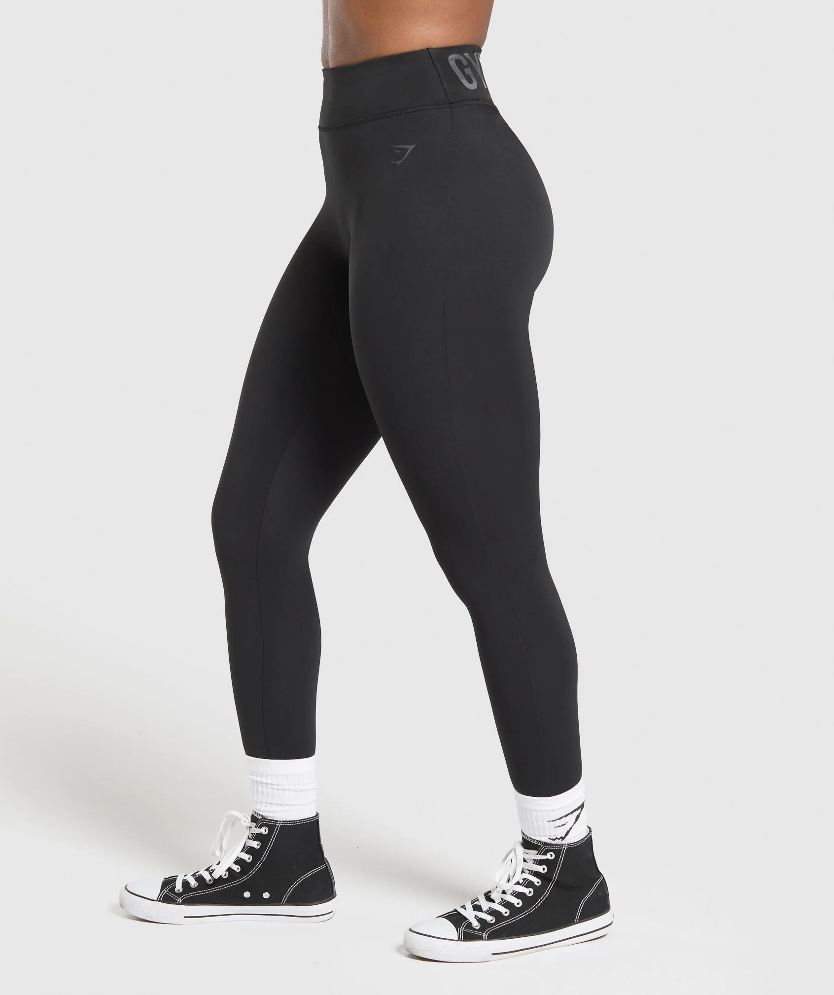 Gymshark Wordmark Graphic Leggings – Black - Imagen 2